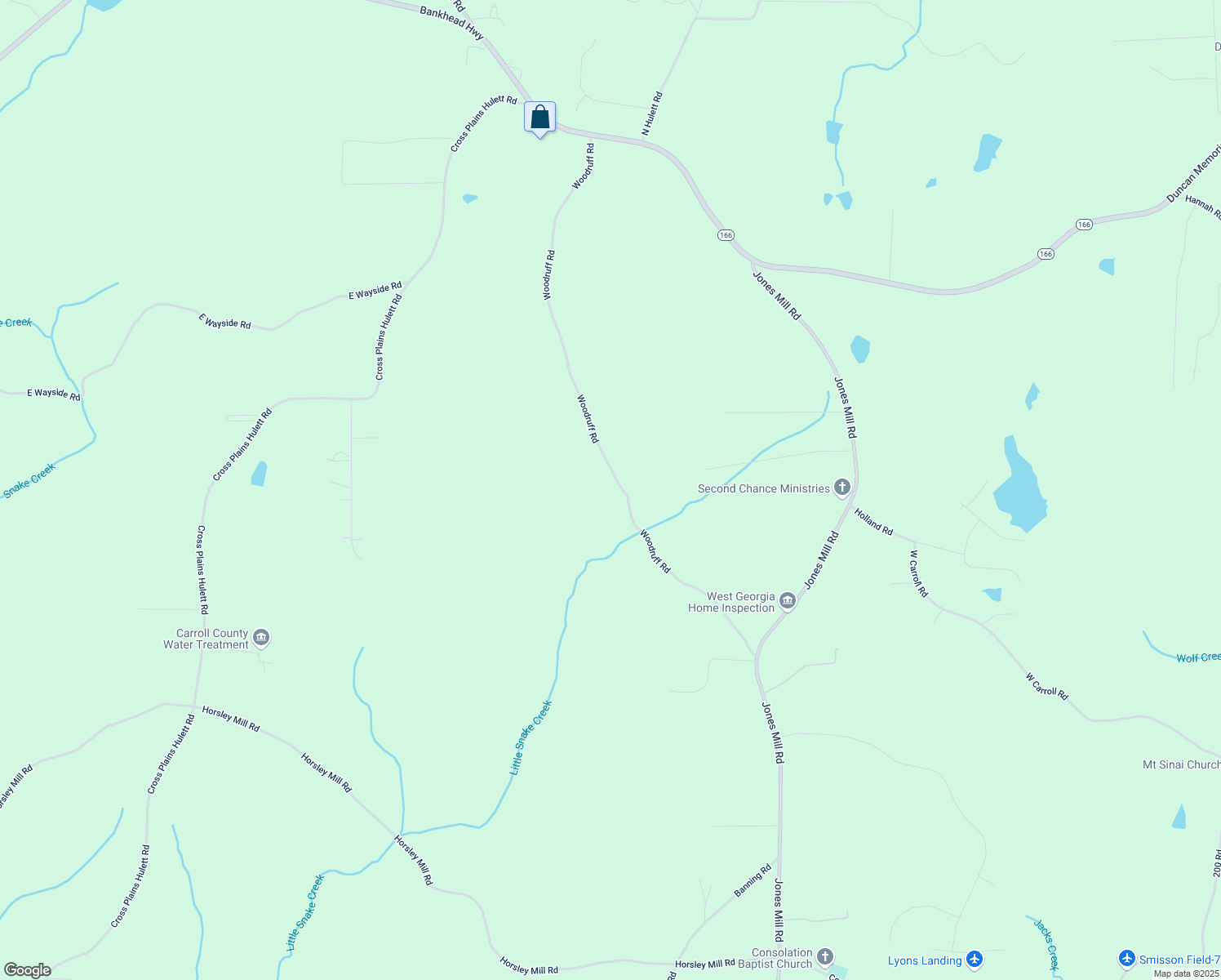 map of restaurants, bars, coffee shops, grocery stores, and more near 615 Woodruff Road in Carrollton