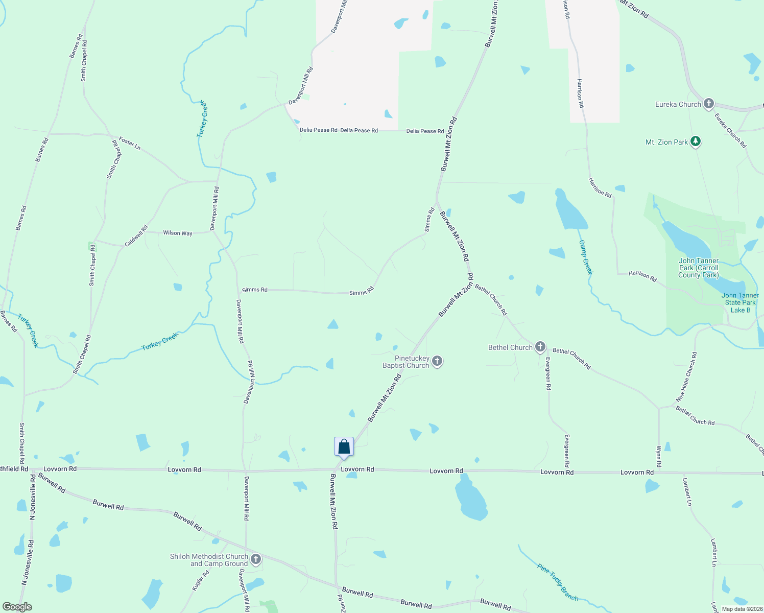 map of restaurants, bars, coffee shops, grocery stores, and more near 335 Simms Rd in Carrollton