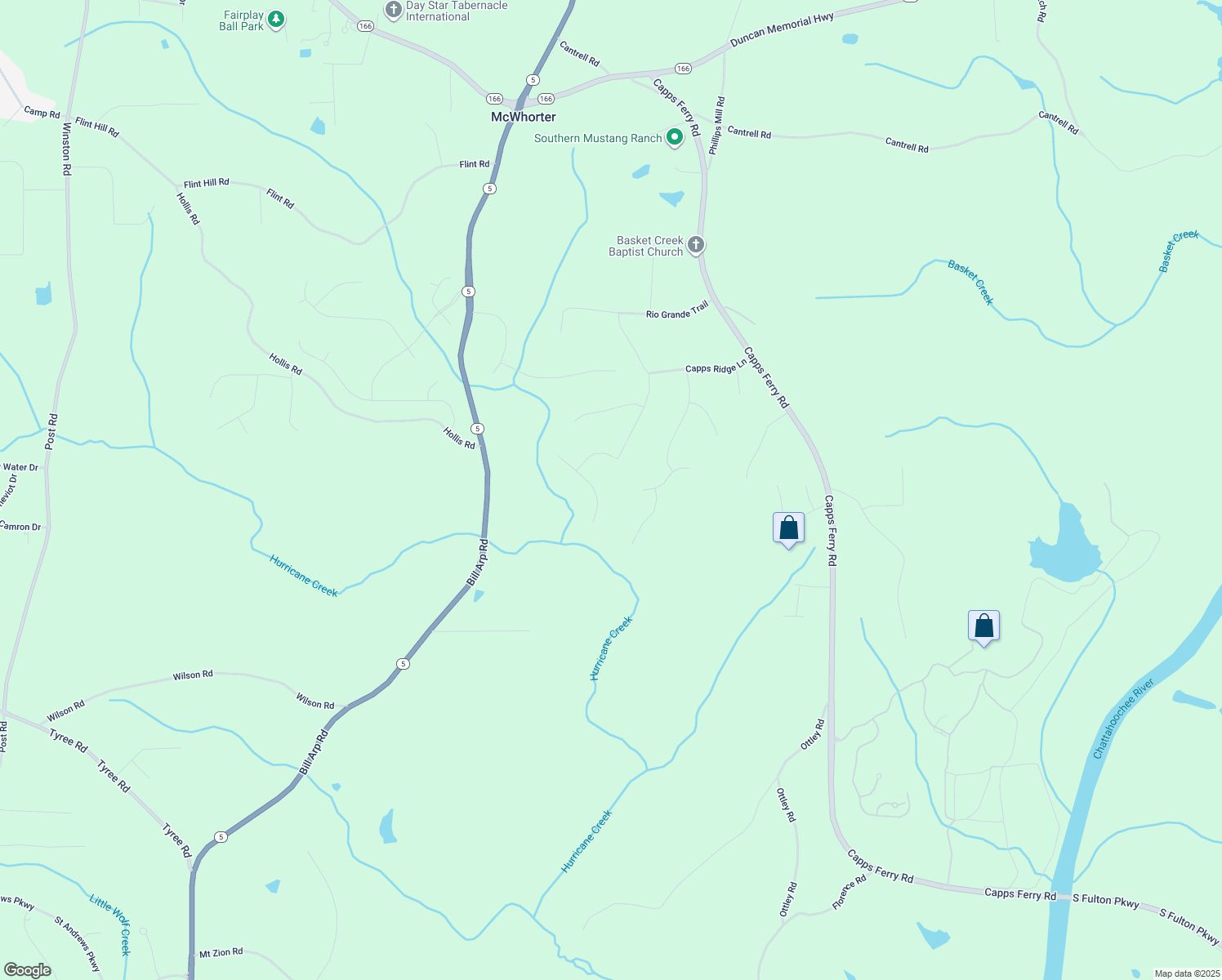 map of restaurants, bars, coffee shops, grocery stores, and more near 7474 Waterview Cove in Douglasville