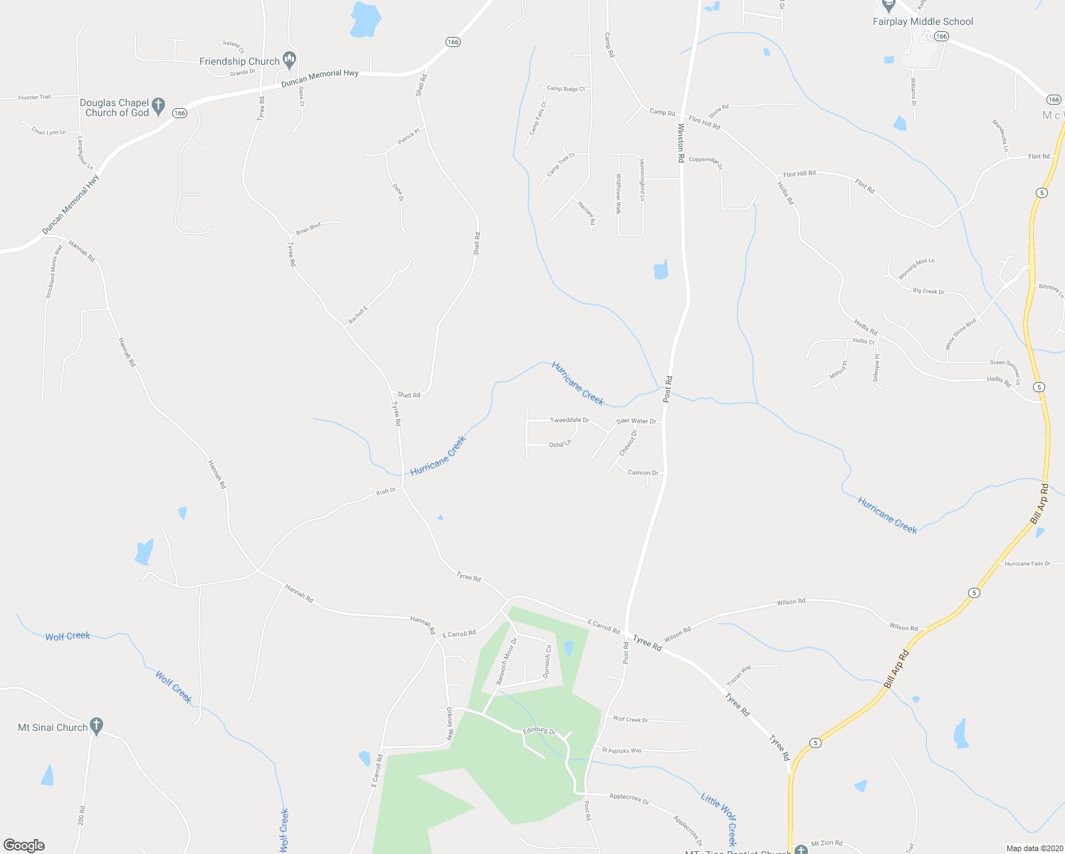 map of restaurants, bars, coffee shops, grocery stores, and more near 8989 Tweeddale Drive in Winston