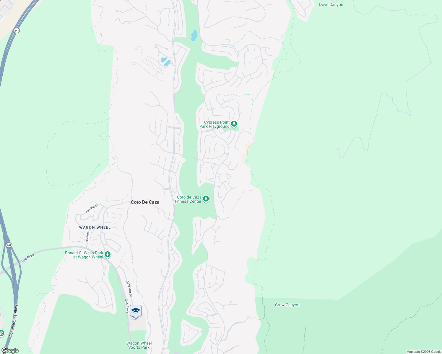 map of restaurants, bars, coffee shops, grocery stores, and more near 16 Brassie Lane in Coto de Caza