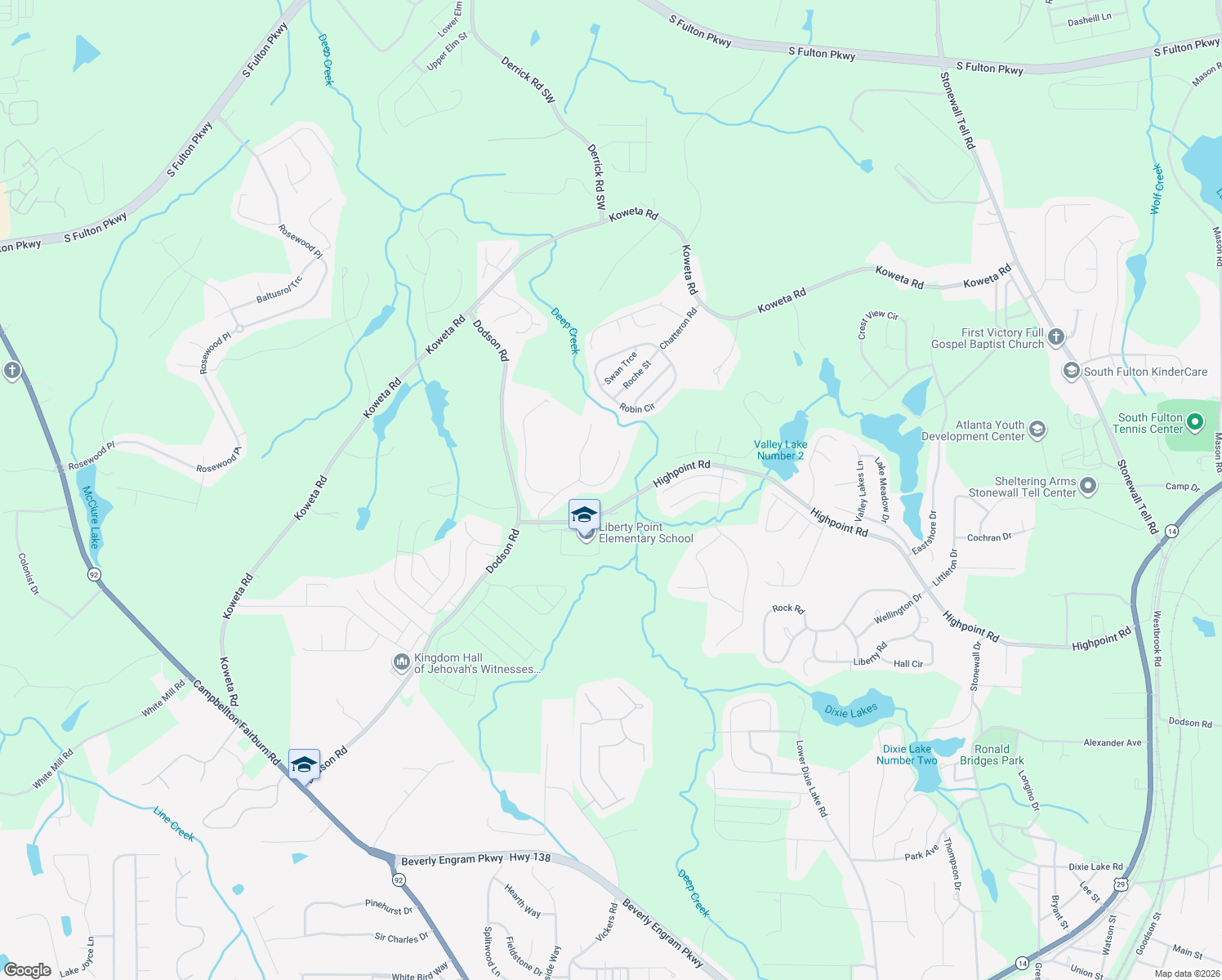 map of restaurants, bars, coffee shops, grocery stores, and more near 10314 Deep Creek Cove in Union City