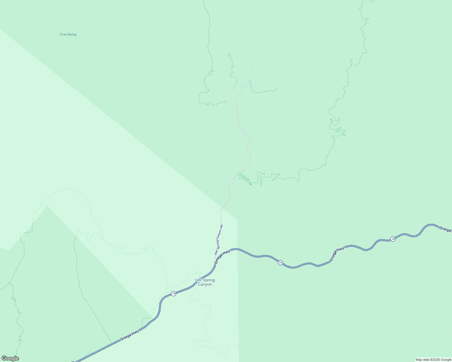 map of restaurants, bars, coffee shops, grocery stores, and more near Hot Spring Canyon Road in Orange County