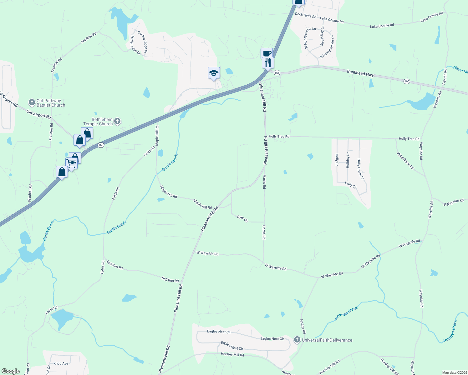 map of restaurants, bars, coffee shops, grocery stores, and more near 8 Timber Mill Cir in Carrollton