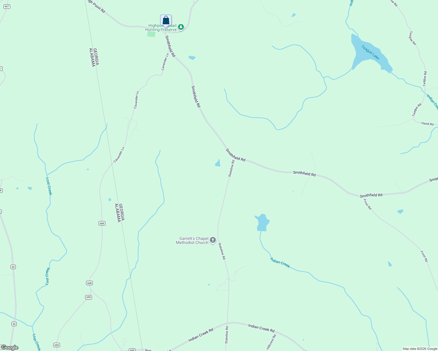 map of restaurants, bars, coffee shops, grocery stores, and more near 5050 Stateline Road in Bowdon