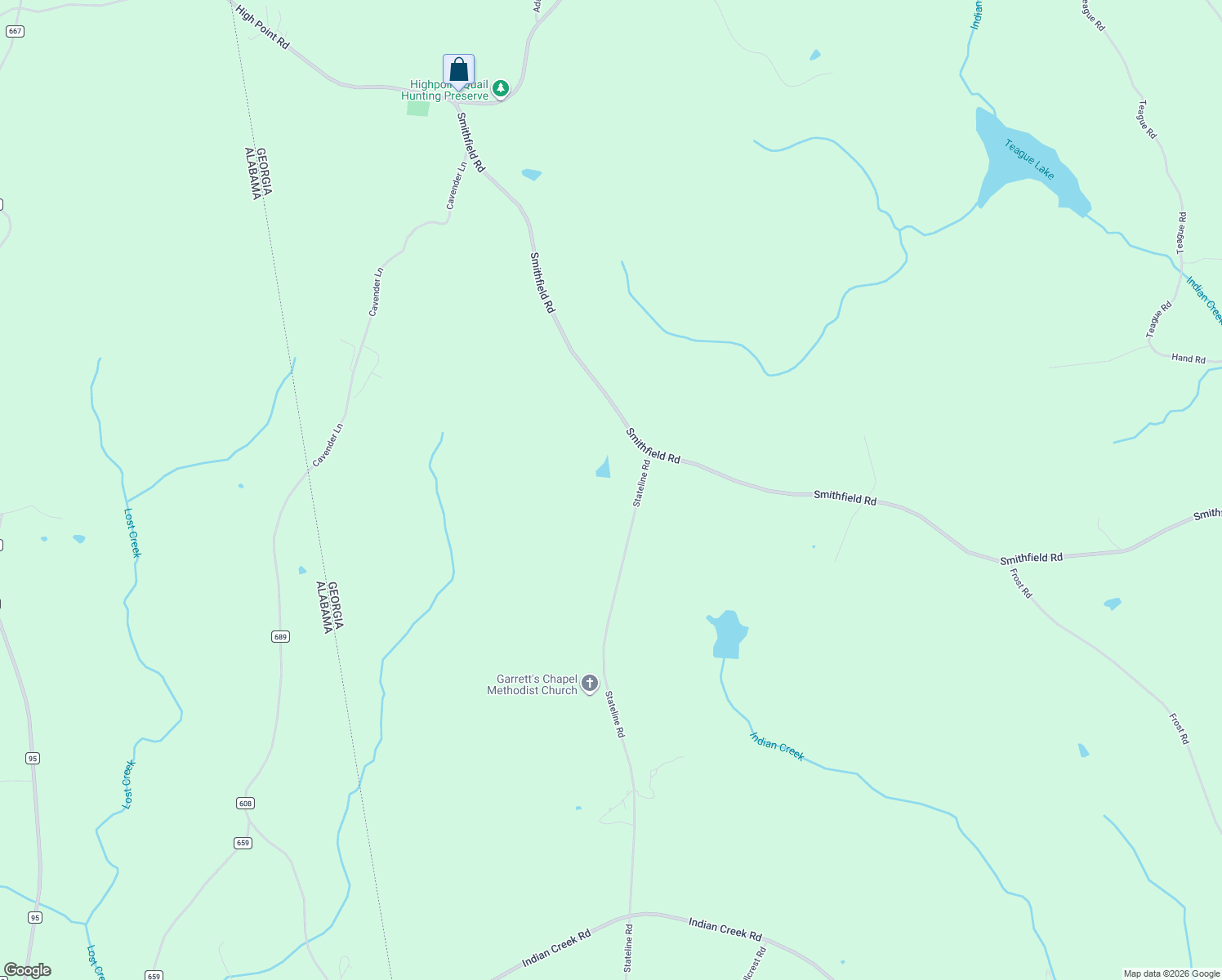 map of restaurants, bars, coffee shops, grocery stores, and more near 5050 Stateline Road in Bowdon