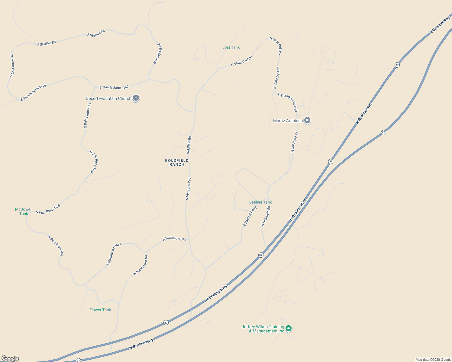 map of restaurants, bars, coffee shops, grocery stores, and more near 22131 East Larkspur Drive in Scottsdale