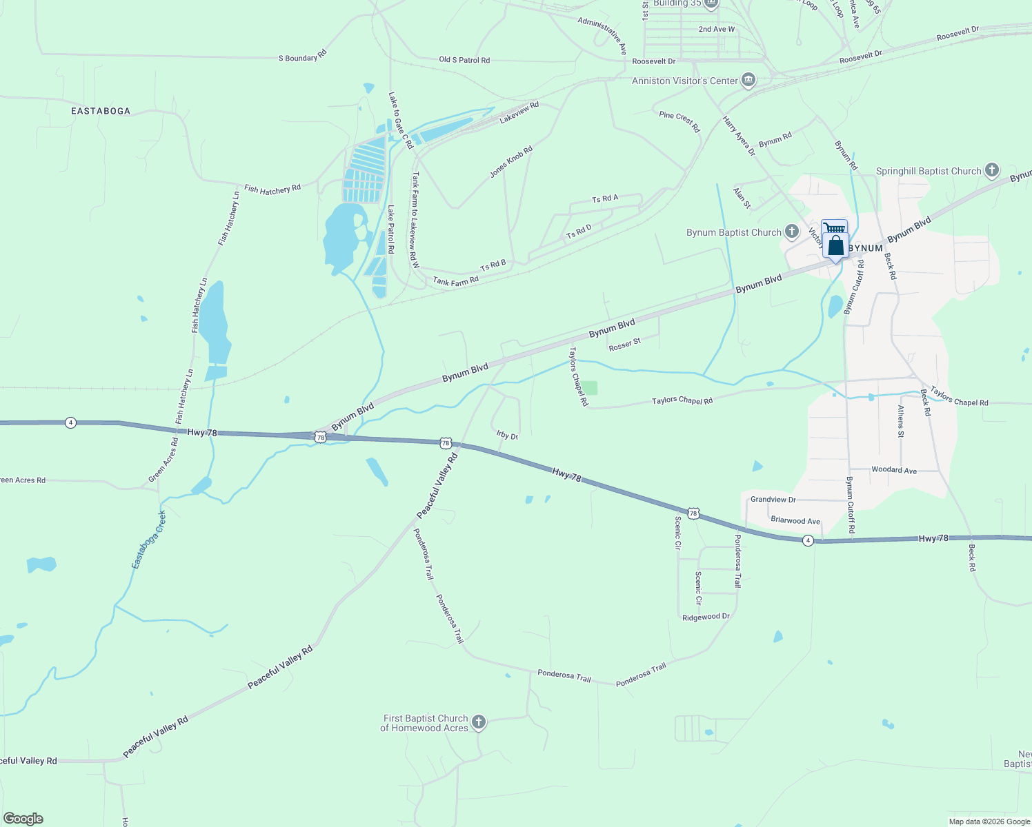 map of restaurants, bars, coffee shops, grocery stores, and more near 166 Irby Drive in Oxford