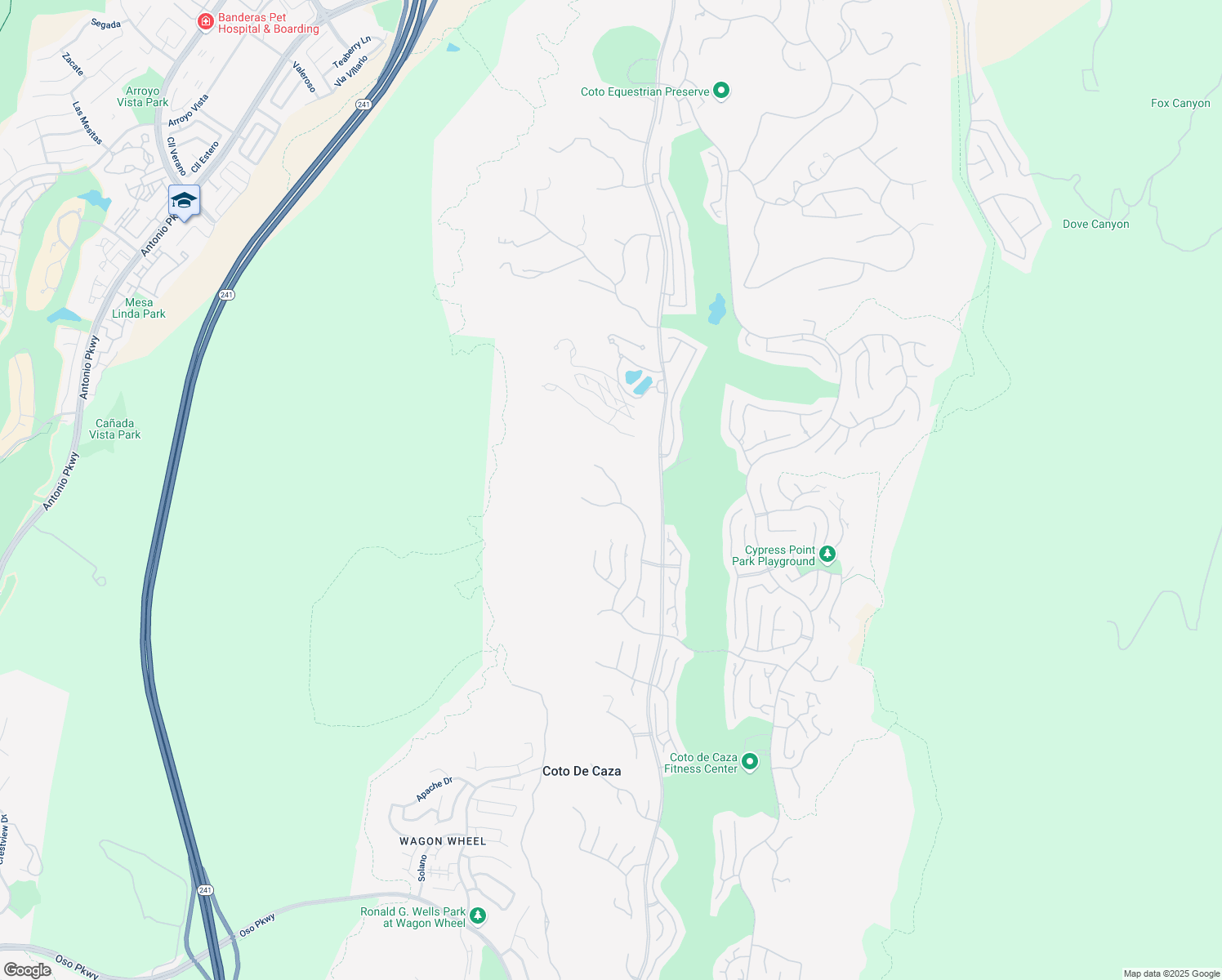 map of restaurants, bars, coffee shops, grocery stores, and more near 7 Lorjen in Coto de Caza