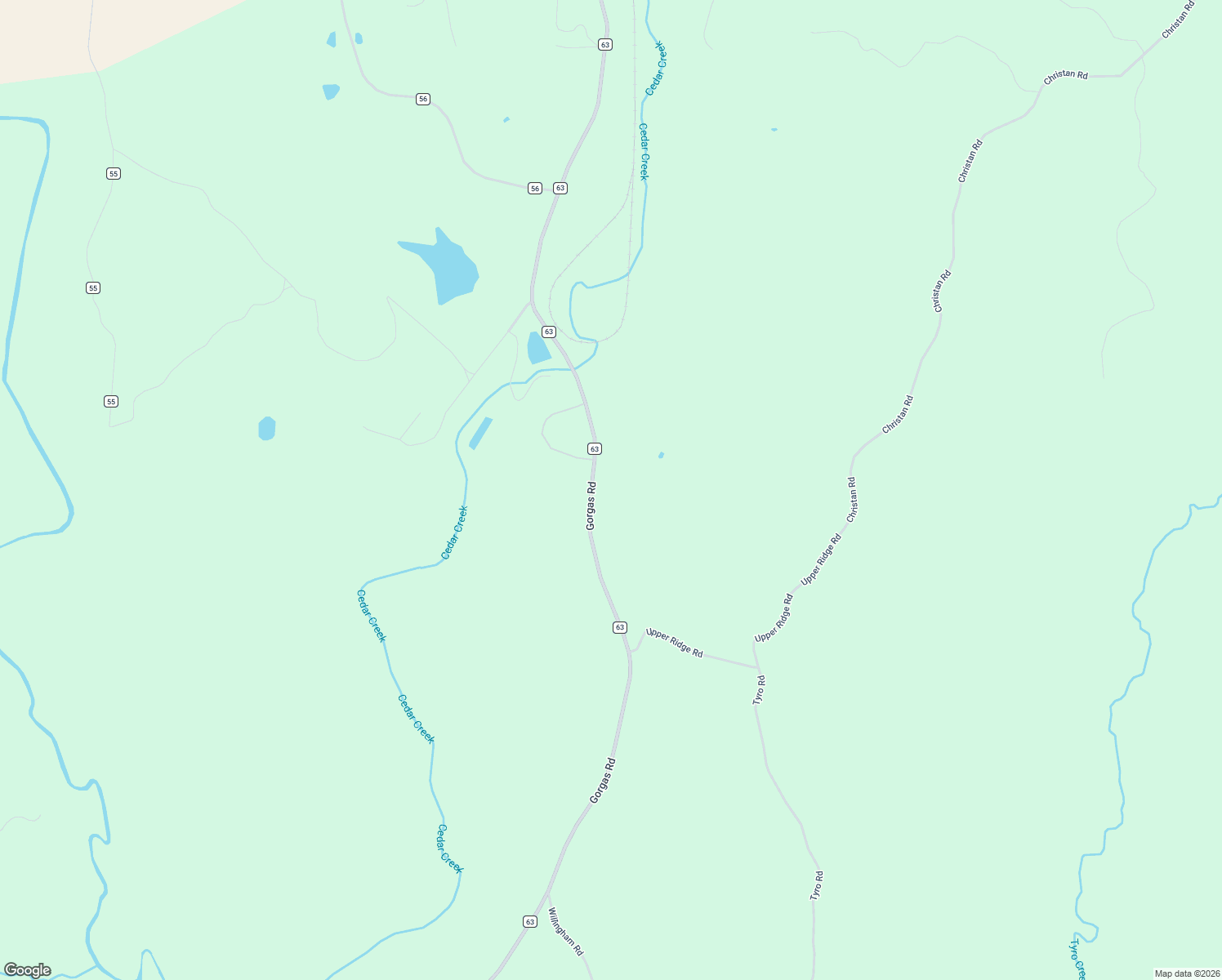 map of restaurants, bars, coffee shops, grocery stores, and more near 23967 Gorgas Road in Berry
