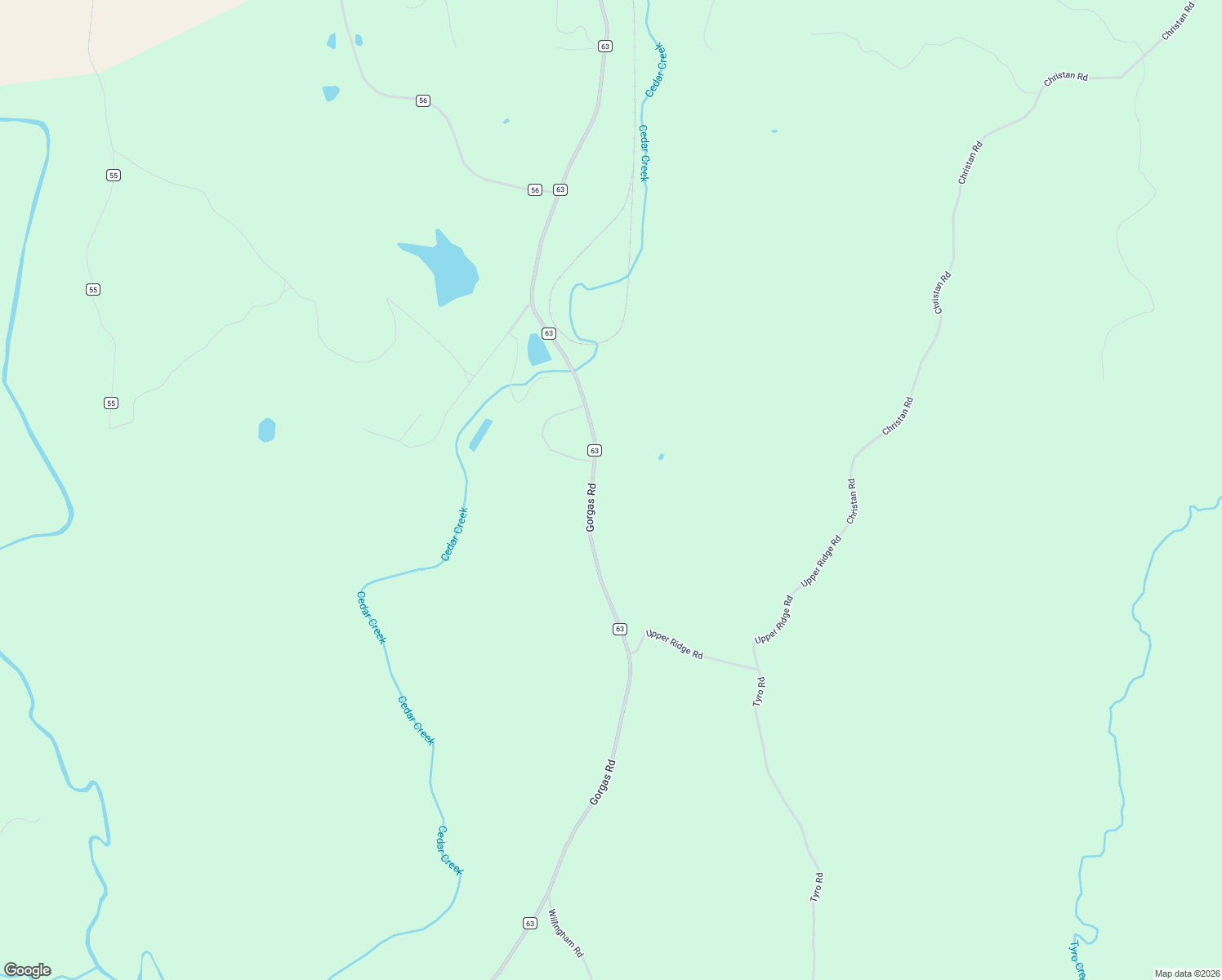 map of restaurants, bars, coffee shops, grocery stores, and more near 23967 Gorgas Road in Berry