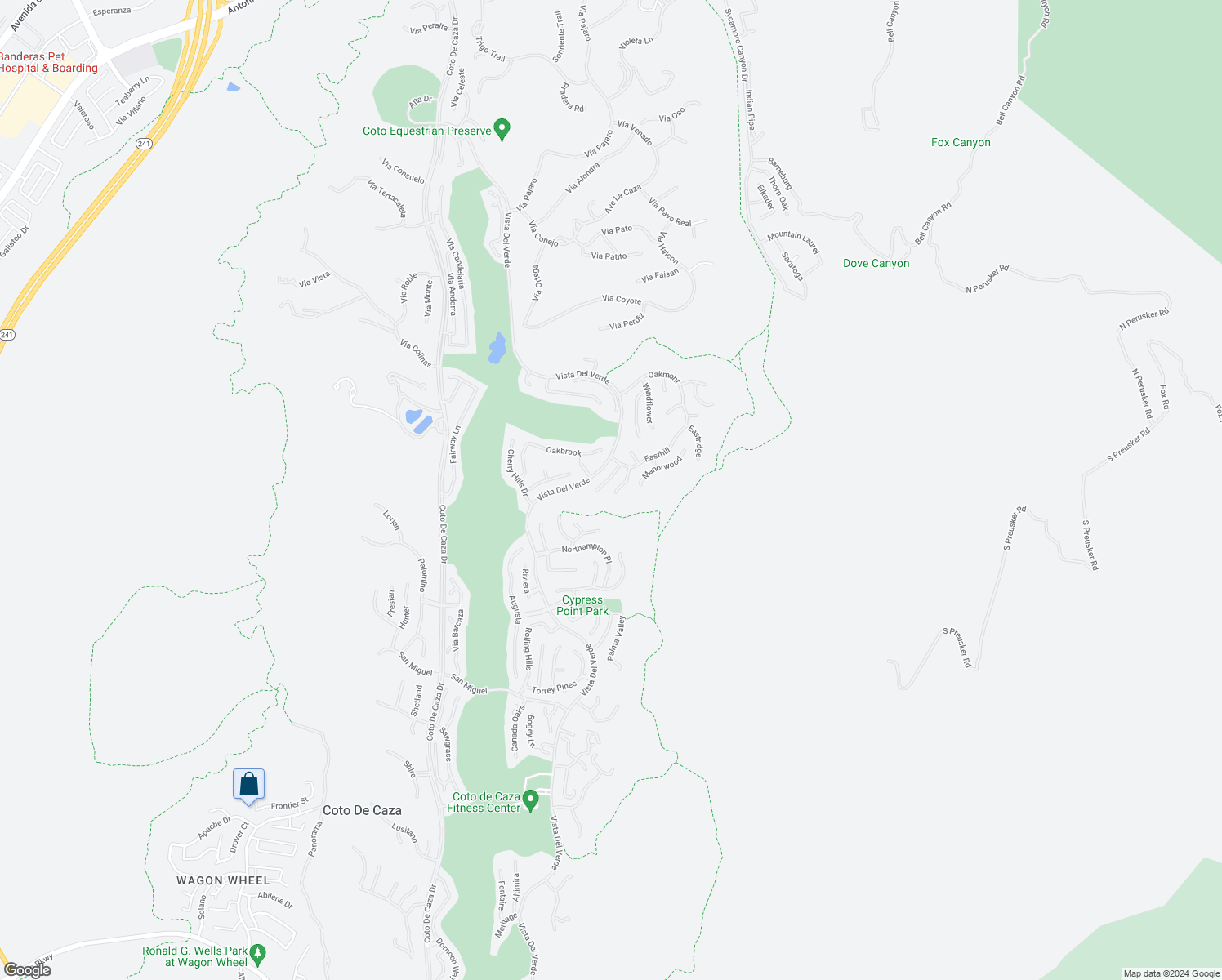 map of restaurants, bars, coffee shops, grocery stores, and more near 13 Heatherwood in Coto de Caza