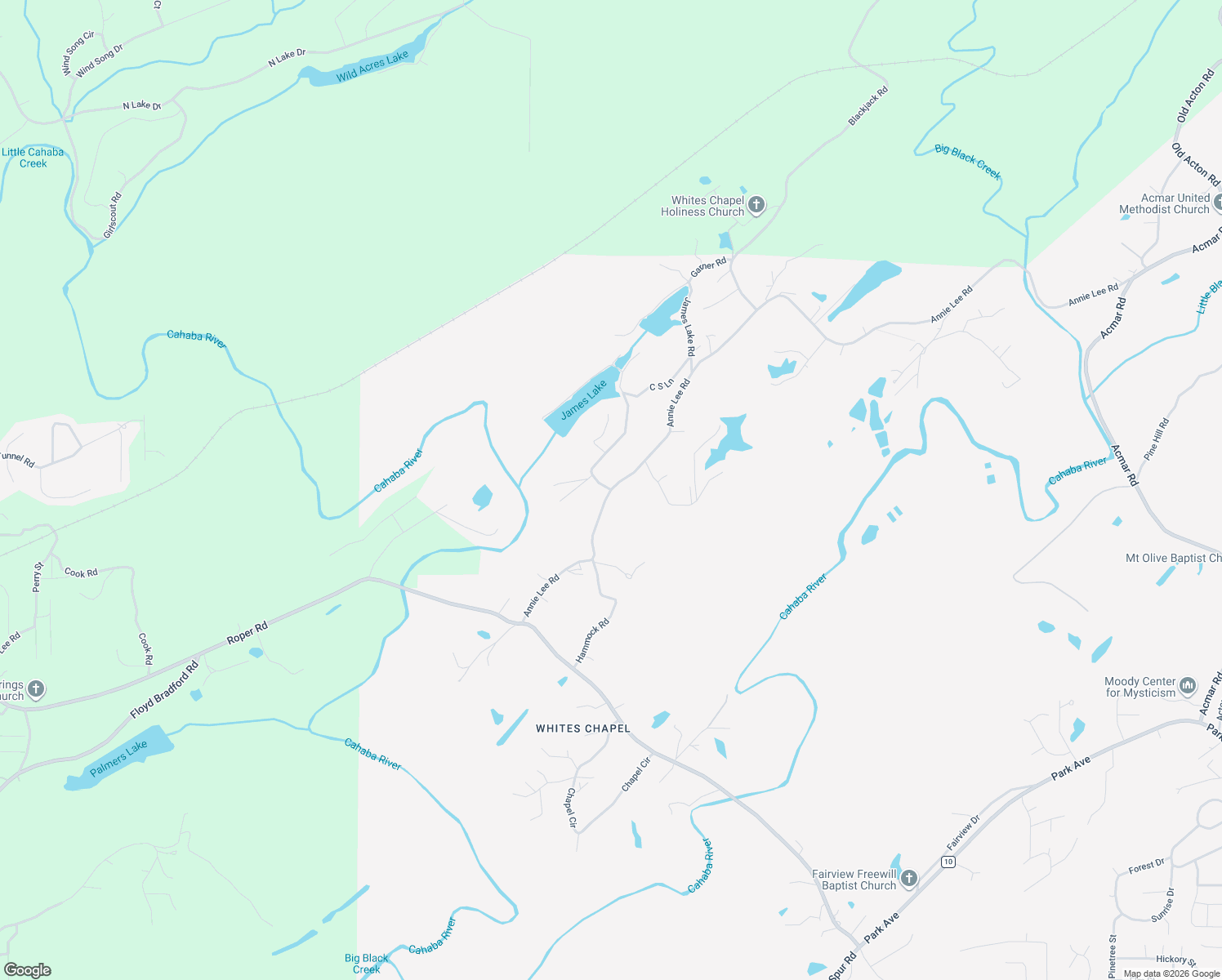 map of restaurants, bars, coffee shops, grocery stores, and more near 499 Annie Lee Rd in Trussville