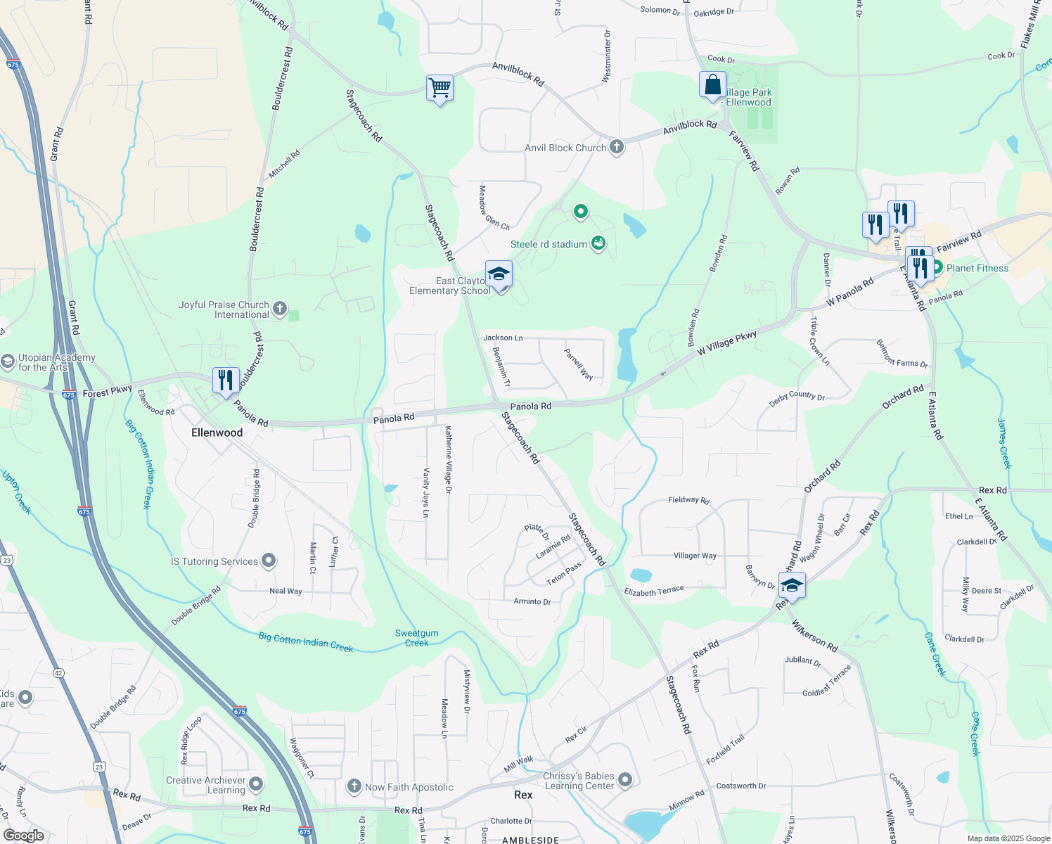 5274 Stagecoach Road, Ellenwood GA Walk Score