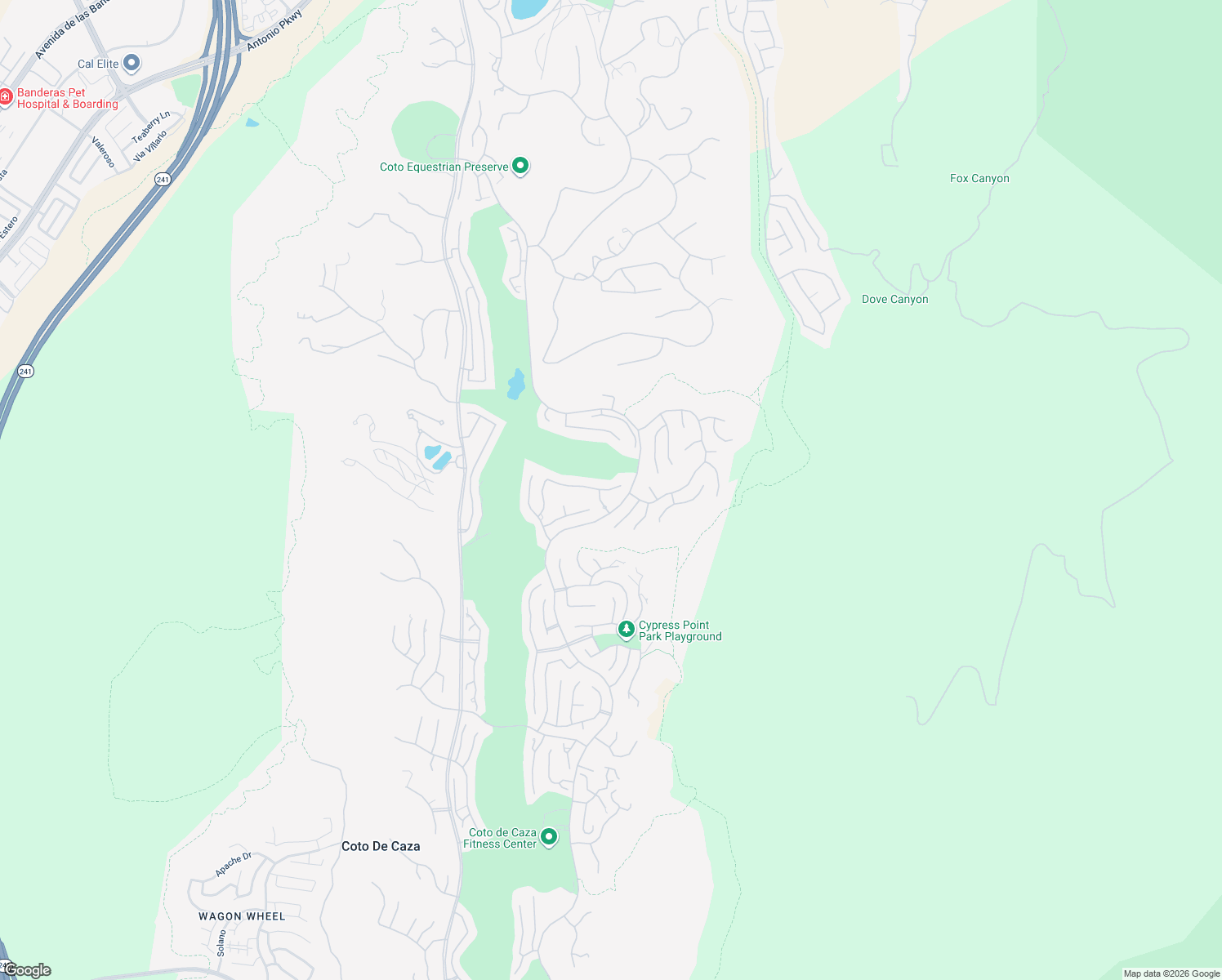map of restaurants, bars, coffee shops, grocery stores, and more near 14 Oakbrook in Coto de Caza