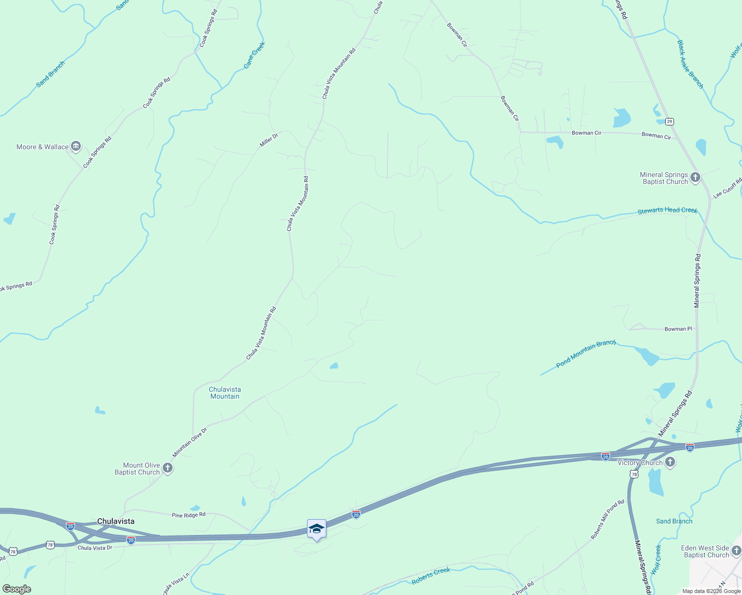 map of restaurants, bars, coffee shops, grocery stores, and more near 235 Graham Road in Pell City
