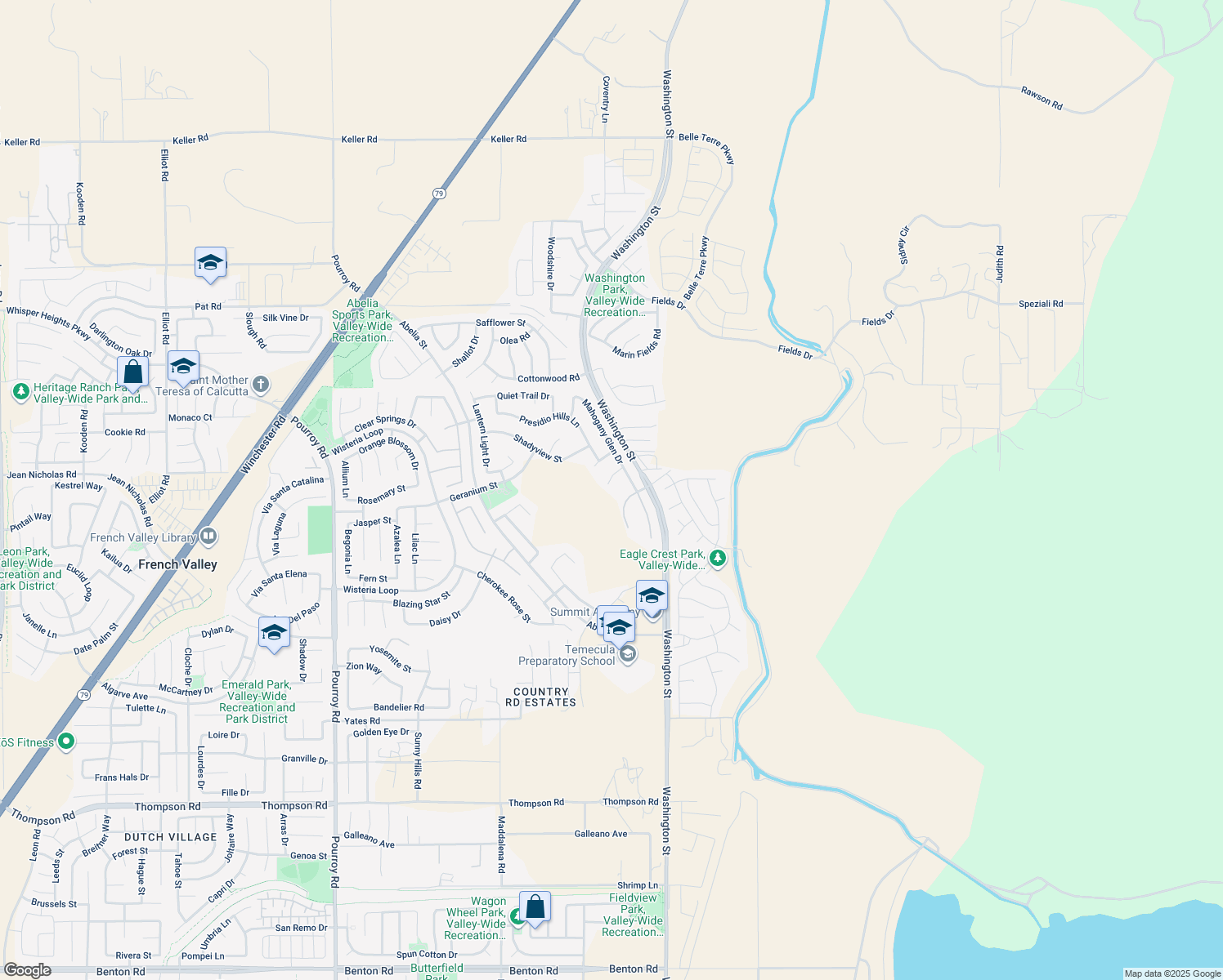 map of restaurants, bars, coffee shops, grocery stores, and more near 32805 Tulip Ranch Circle in Winchester