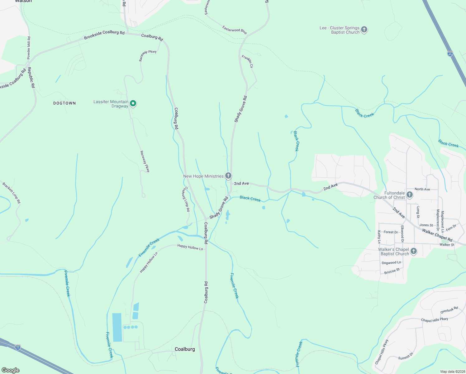 map of restaurants, bars, coffee shops, grocery stores, and more near 514 Burgin Drive in Fultondale