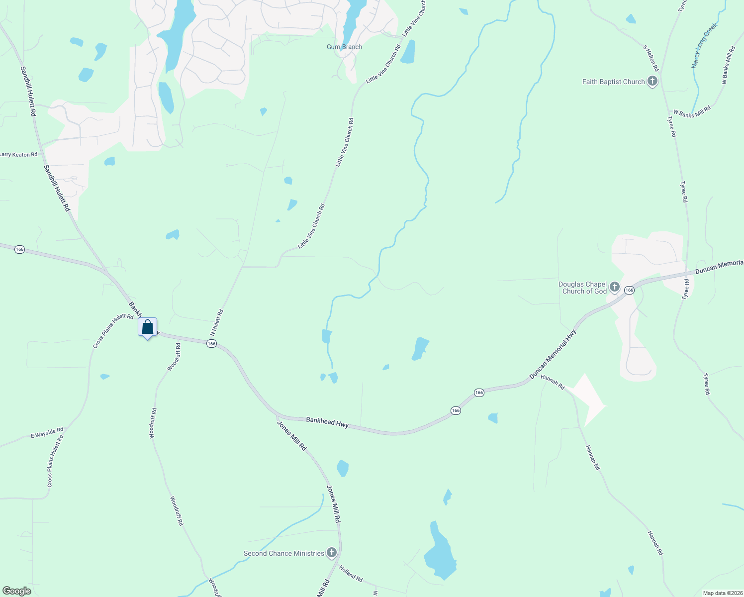 map of restaurants, bars, coffee shops, grocery stores, and more near 319 Barton Lane in Villa Rica
