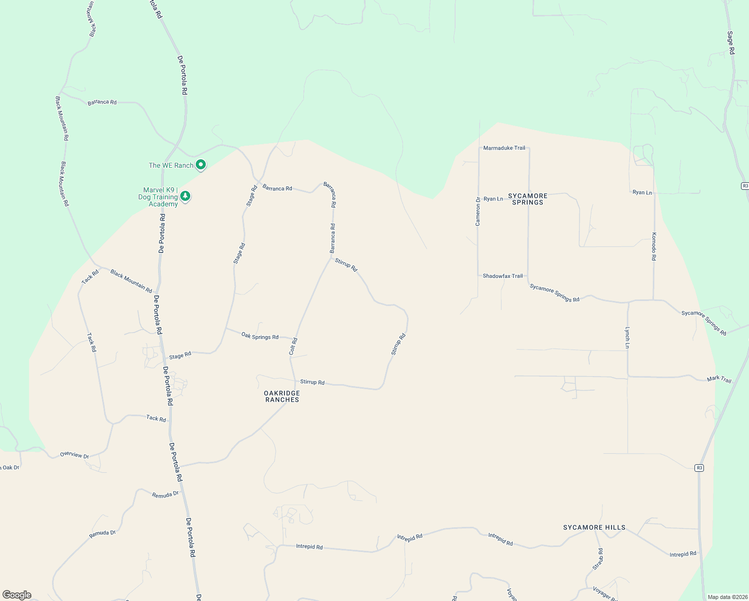 map of restaurants, bars, coffee shops, grocery stores, and more near Stirrup Road in Sage