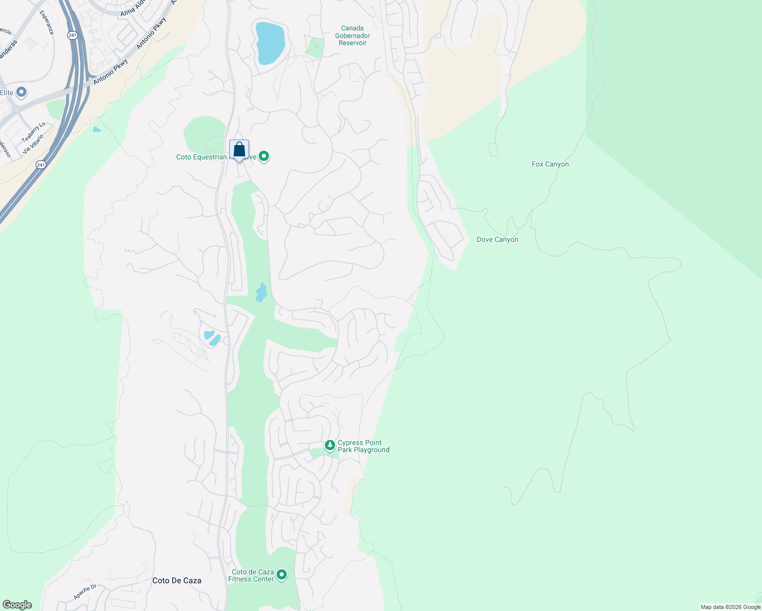 map of restaurants, bars, coffee shops, grocery stores, and more near 5 Hedgeland in Coto de Caza