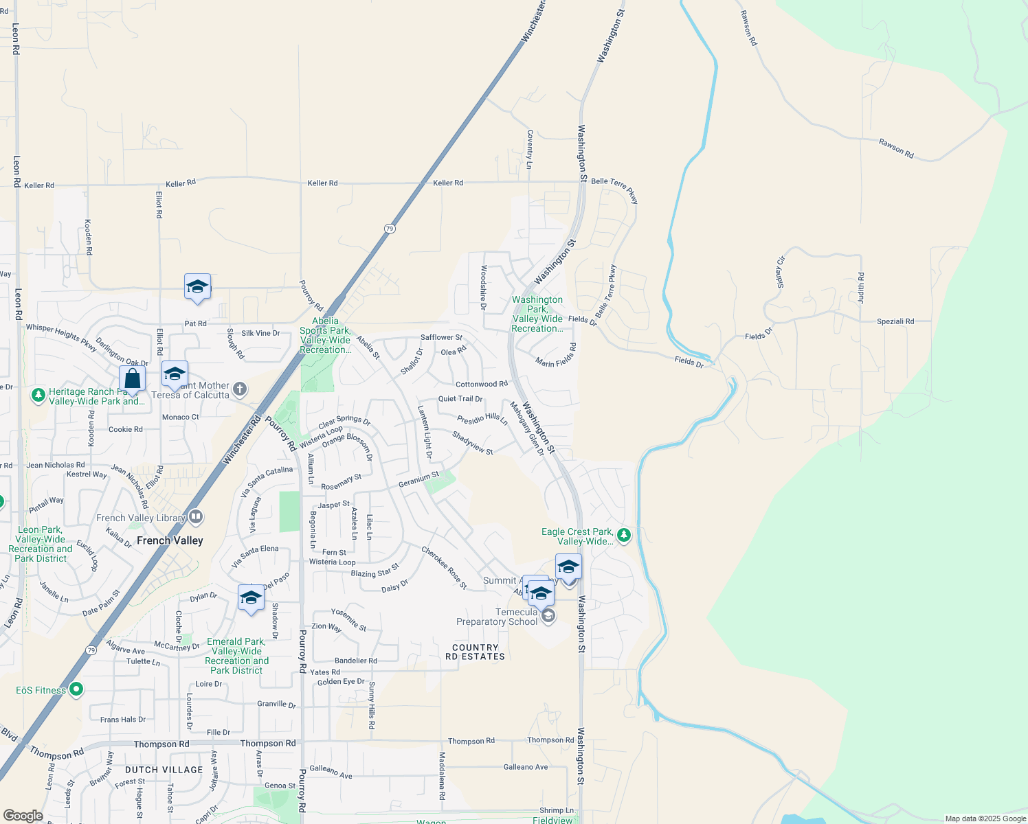 map of restaurants, bars, coffee shops, grocery stores, and more near 35115 Mahogany Glen Drive in Winchester