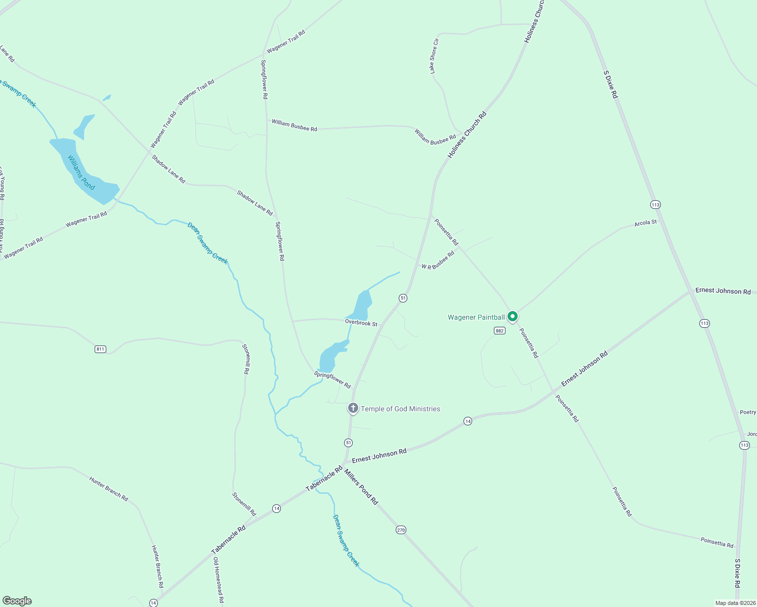 map of restaurants, bars, coffee shops, grocery stores, and more near 484 Holiness Church Rd in Wagener