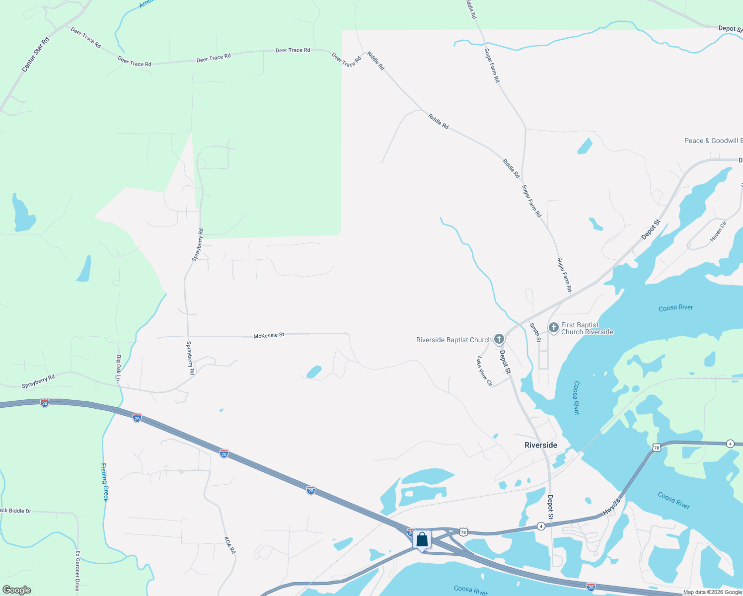 map of restaurants, bars, coffee shops, grocery stores, and more near in Riverside