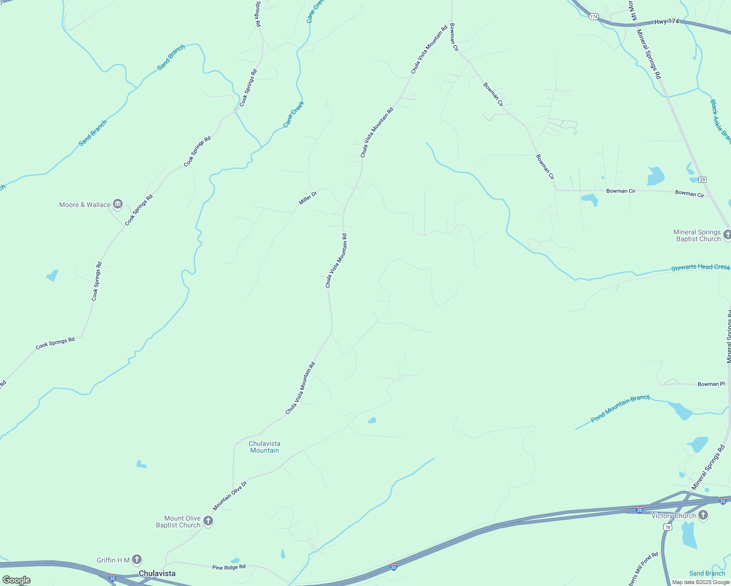 map of restaurants, bars, coffee shops, grocery stores, and more near 783 Vista Lane in Pell City