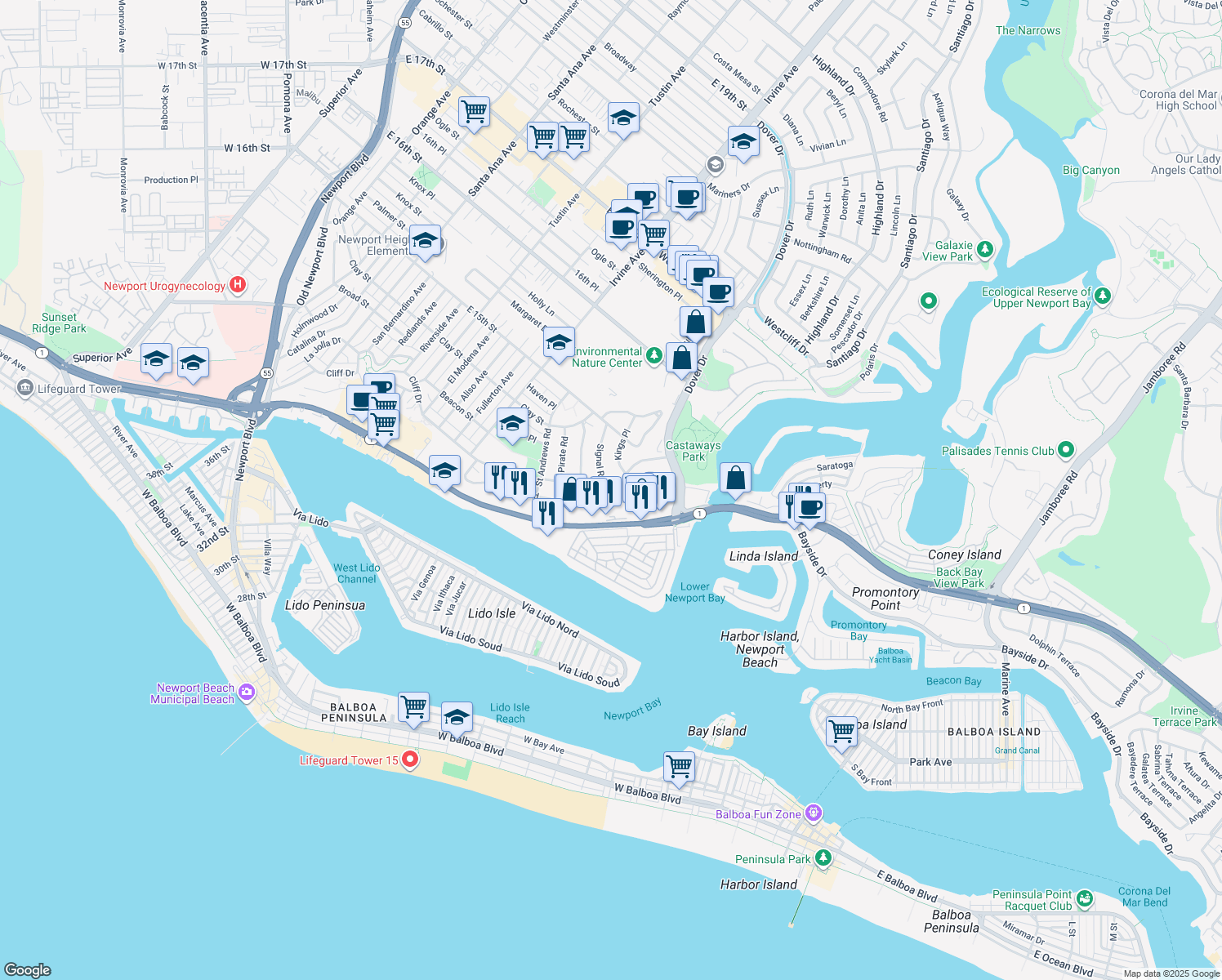 611 Cliff Drive, Newport Beach CA Walk Score