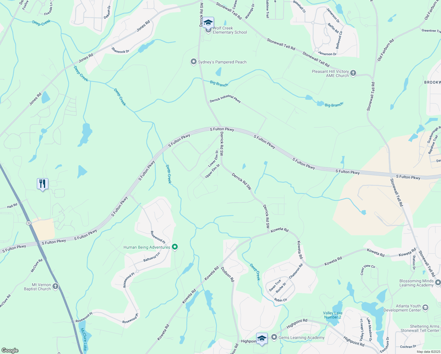 map of restaurants, bars, coffee shops, grocery stores, and more near 474 Boxelder Road in Atlanta