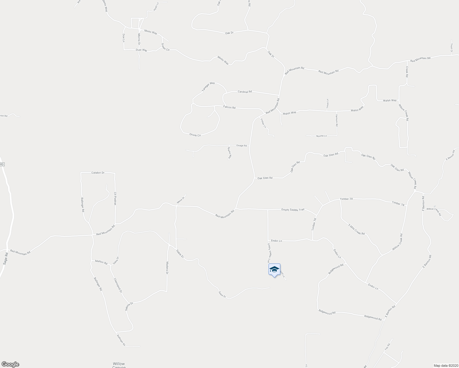 map of restaurants, bars, coffee shops, grocery stores, and more near 30990 Red Mountain Road in Hemet