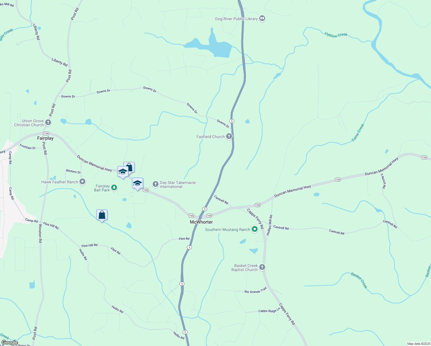 map of restaurants, bars, coffee shops, grocery stores, and more near 6861 Georgia 5 in Douglasville