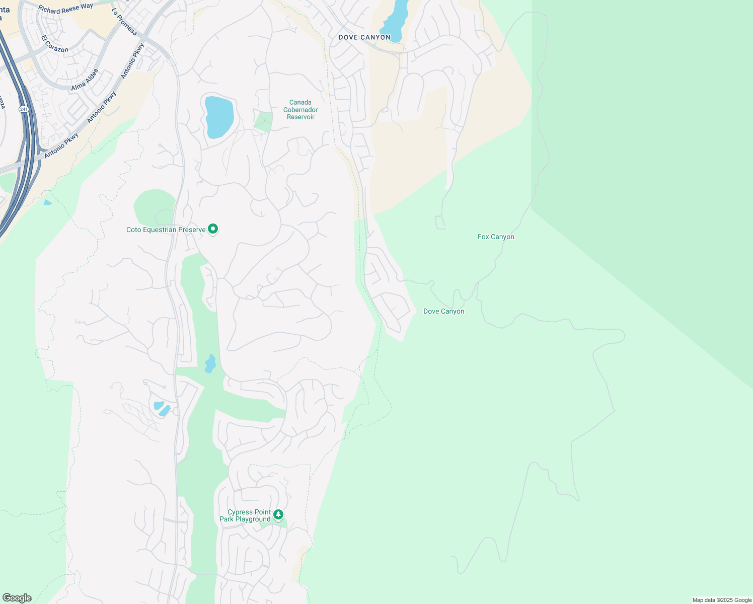 map of restaurants, bars, coffee shops, grocery stores, and more near 4 Sycamore Canyon Drive in Trabuco Canyon