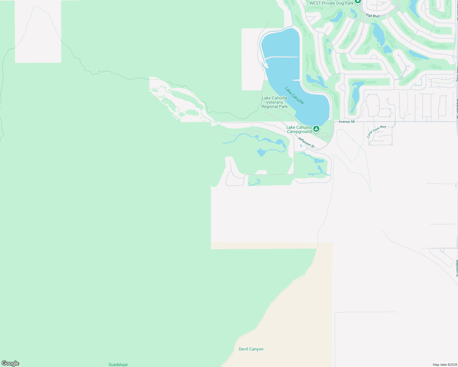 map of restaurants, bars, coffee shops, grocery stores, and more near 79182 Tom Fazio Lane South in La Quinta