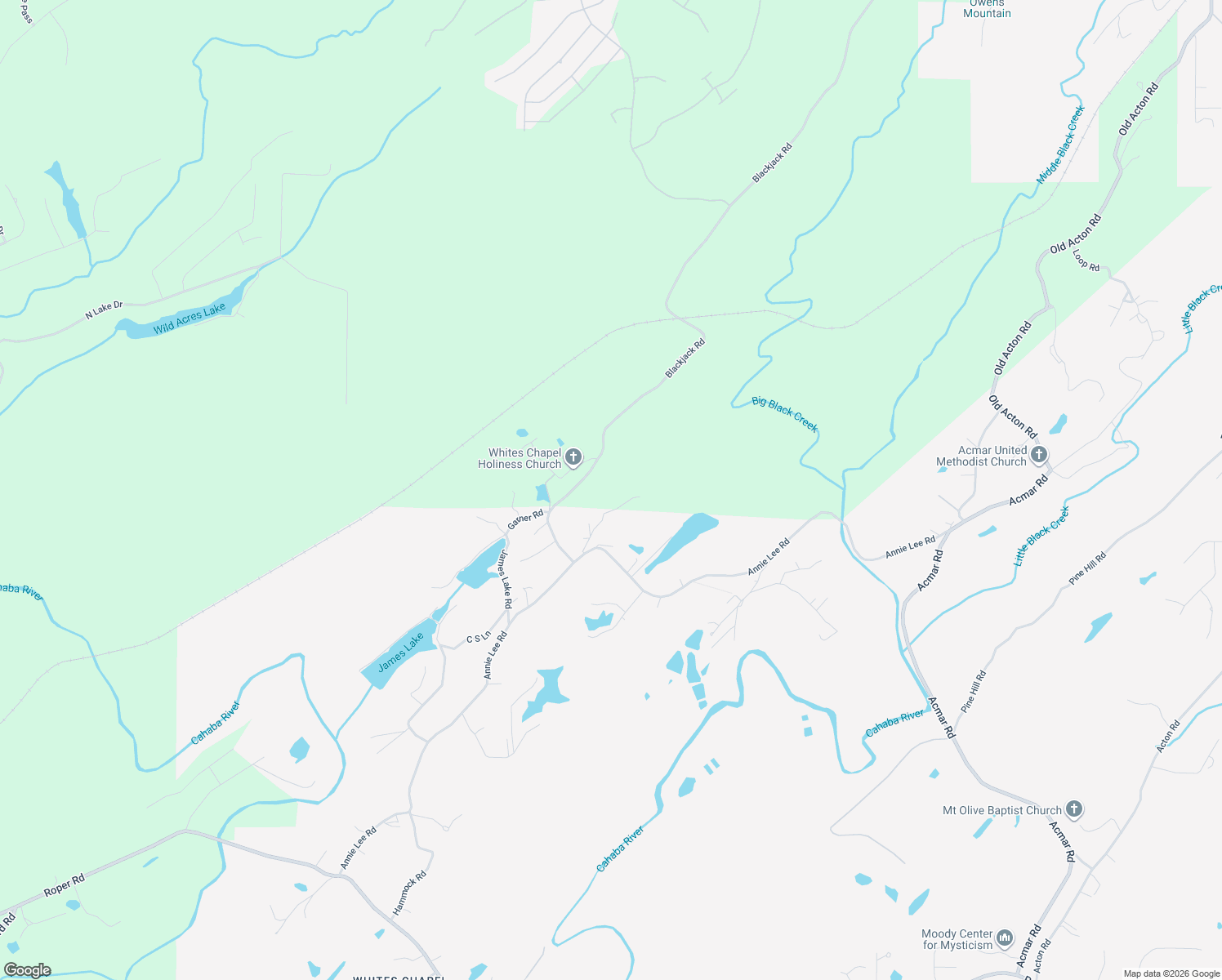 map of restaurants, bars, coffee shops, grocery stores, and more near 4075 Blackjack Road in Trussville
