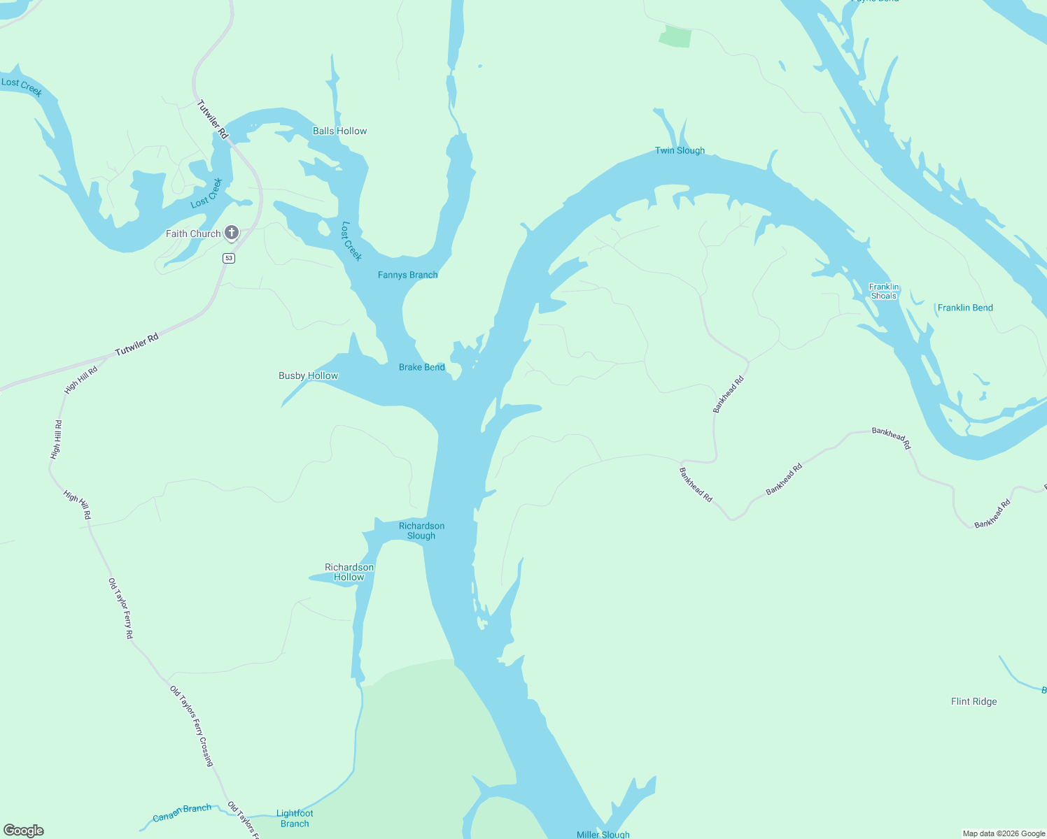 map of restaurants, bars, coffee shops, grocery stores, and more near 353 River Bend Lane in Quinton