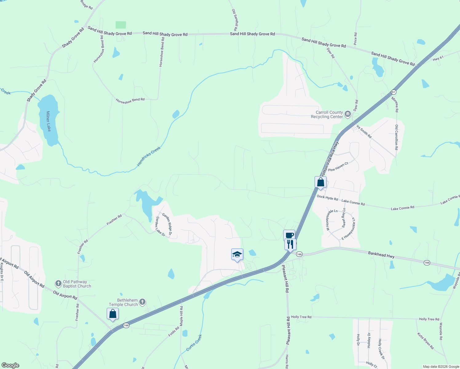 map of restaurants, bars, coffee shops, grocery stores, and more near 106 Bethany Forrest Lane in Carrollton