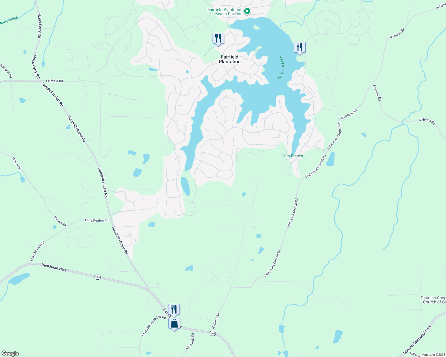 map of restaurants, bars, coffee shops, grocery stores, and more near 2152 Belcourt Drive in Villa Rica