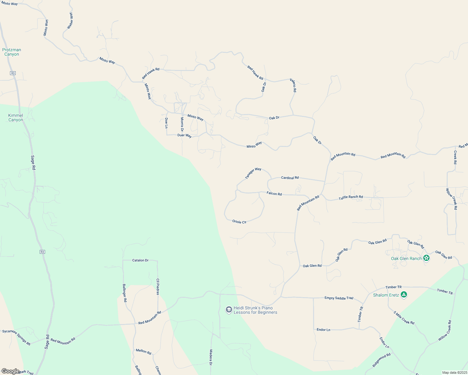 map of restaurants, bars, coffee shops, grocery stores, and more near 34139 Tanager Way in Hemet