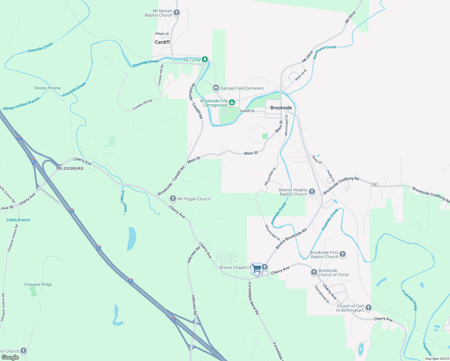 map of restaurants, bars, coffee shops, grocery stores, and more near 561 Mccay Road in Graysville