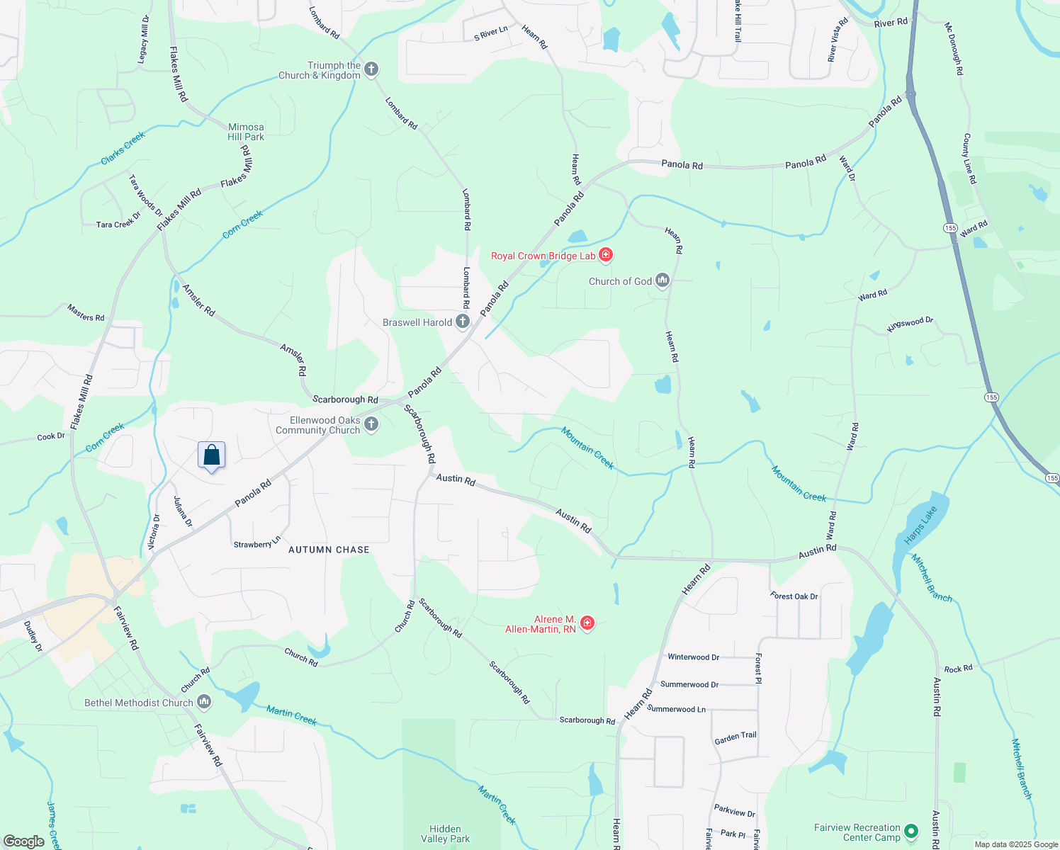 map of restaurants, bars, coffee shops, grocery stores, and more near 333 Darlington Drive in Ellenwood