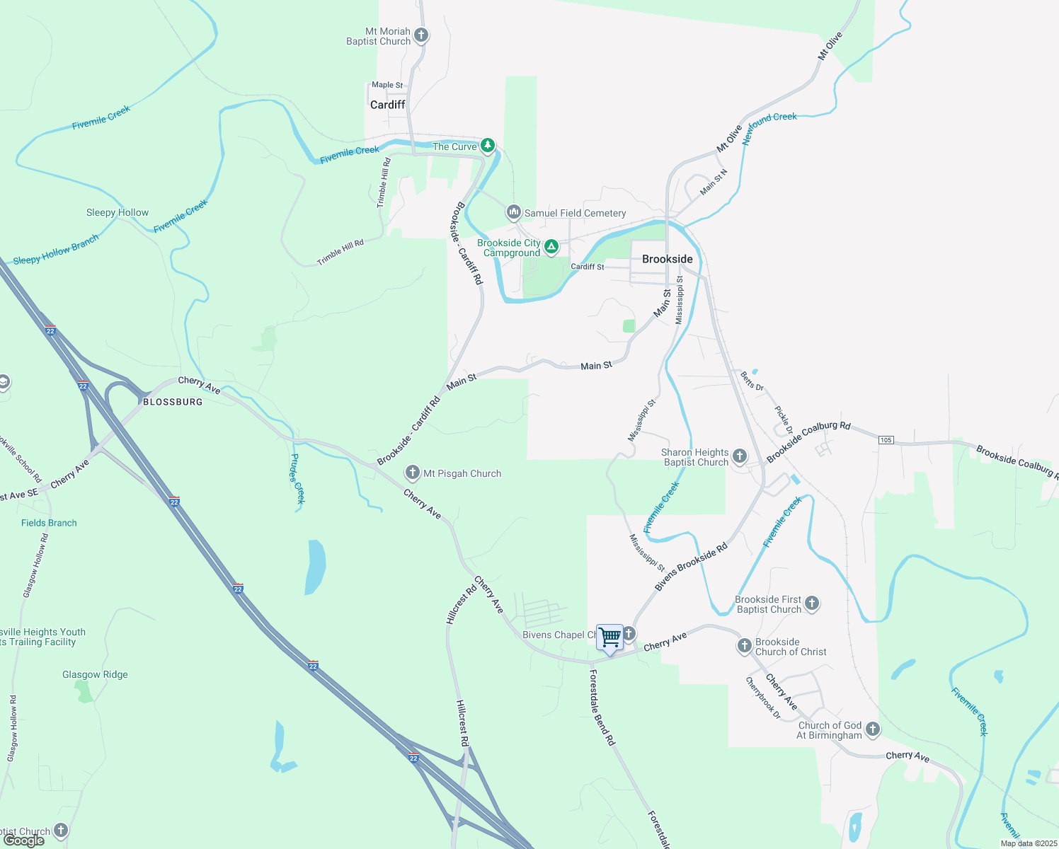 map of restaurants, bars, coffee shops, grocery stores, and more near 561 Mccay Road in Graysville