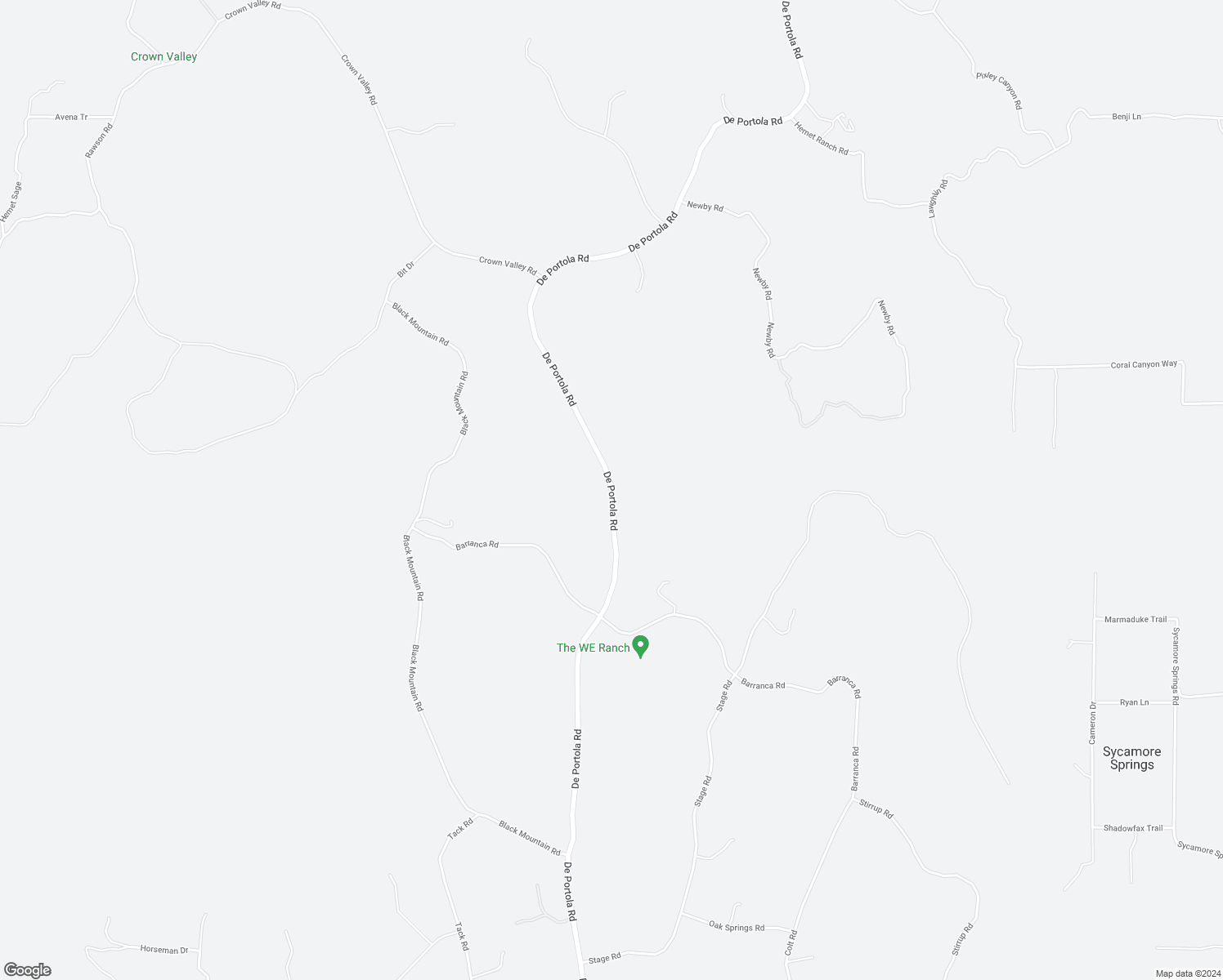 map of restaurants, bars, coffee shops, grocery stores, and more near 46349 De Portola Road in Temecula