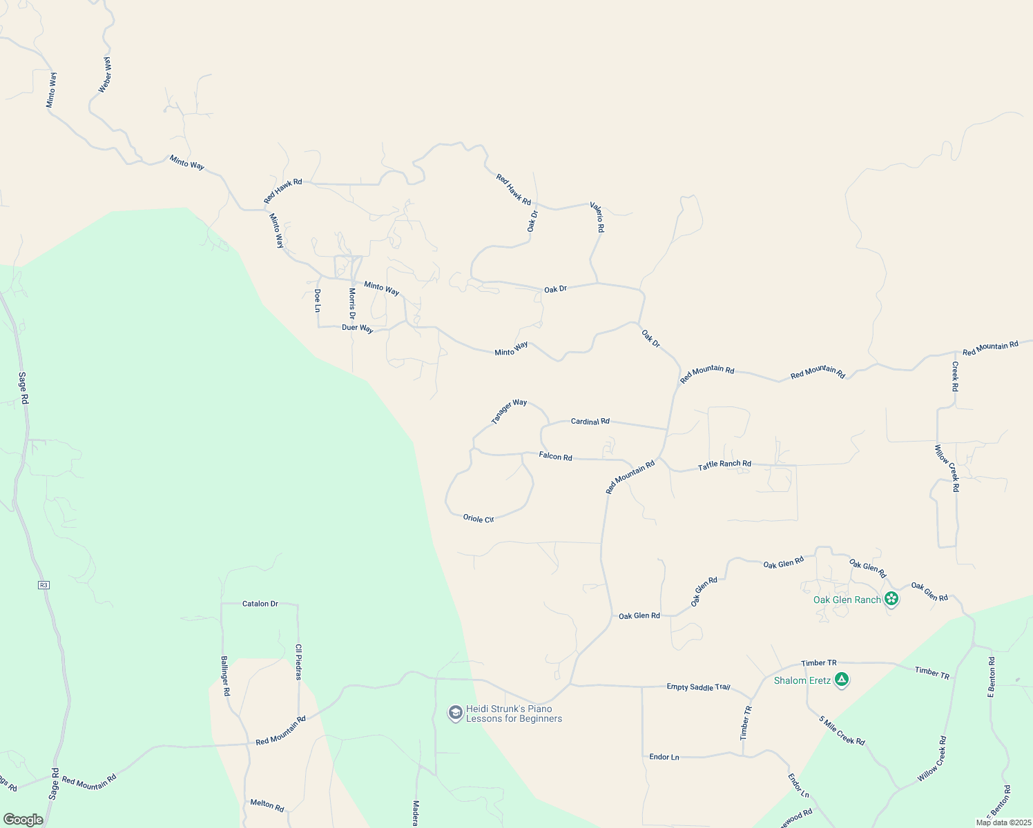 map of restaurants, bars, coffee shops, grocery stores, and more near Tanager Way in Sage