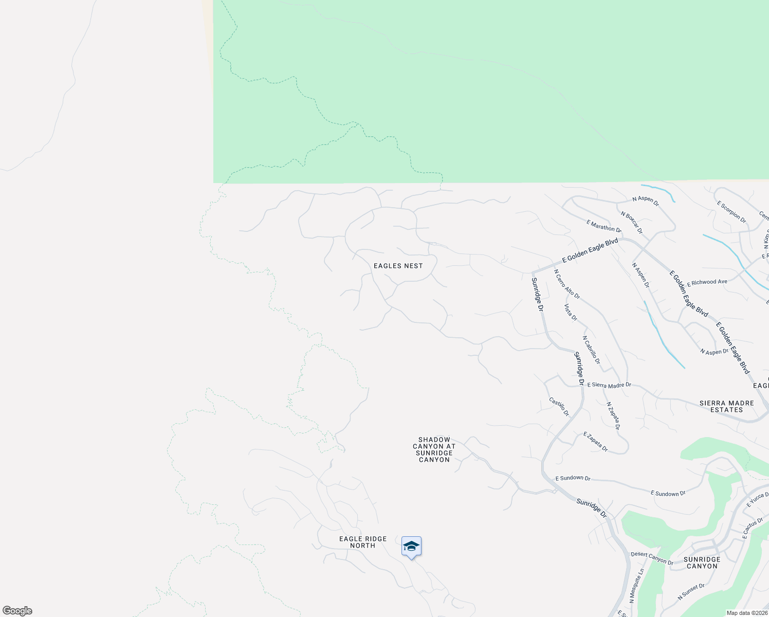 map of restaurants, bars, coffee shops, grocery stores, and more near Owl Court in Fountain Hills