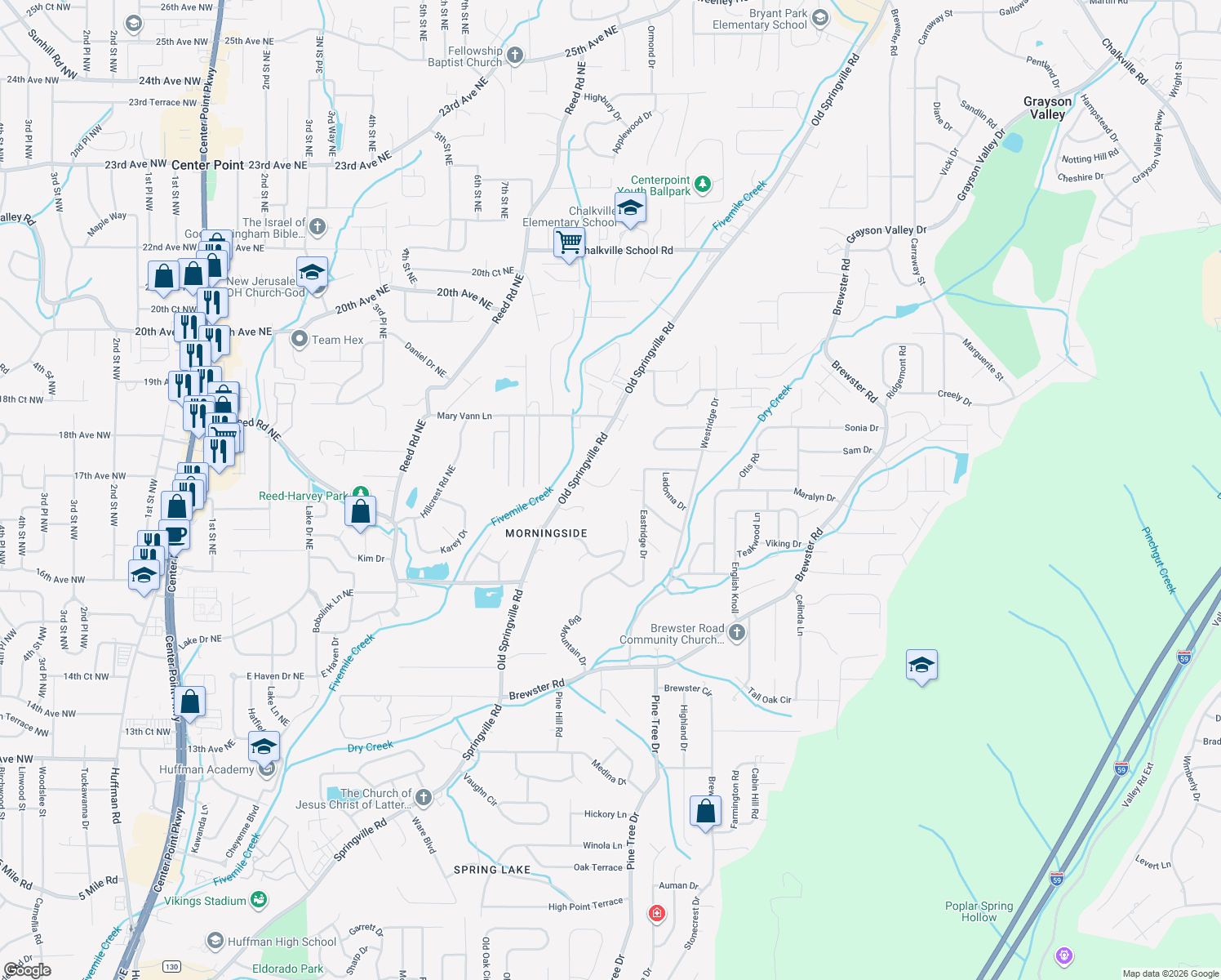 map of restaurants, bars, coffee shops, grocery stores, and more near 919 Rich Road in Birmingham