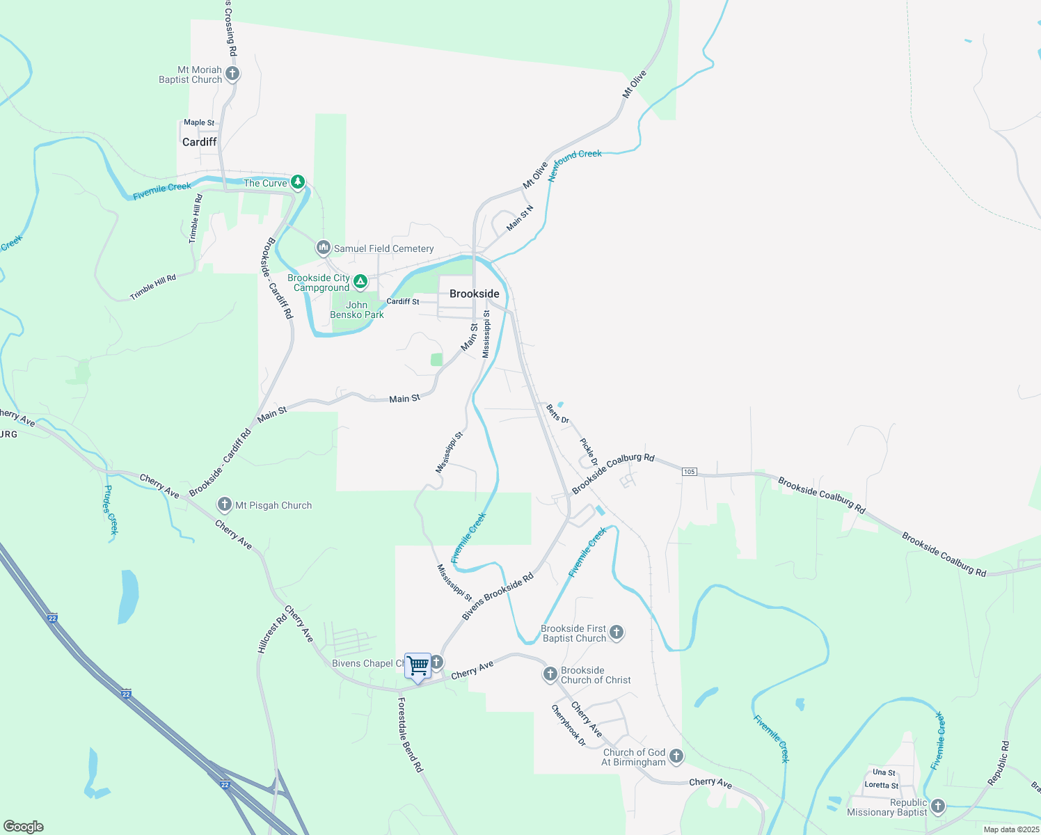 map of restaurants, bars, coffee shops, grocery stores, and more near 198 Parker Street in Birmingham