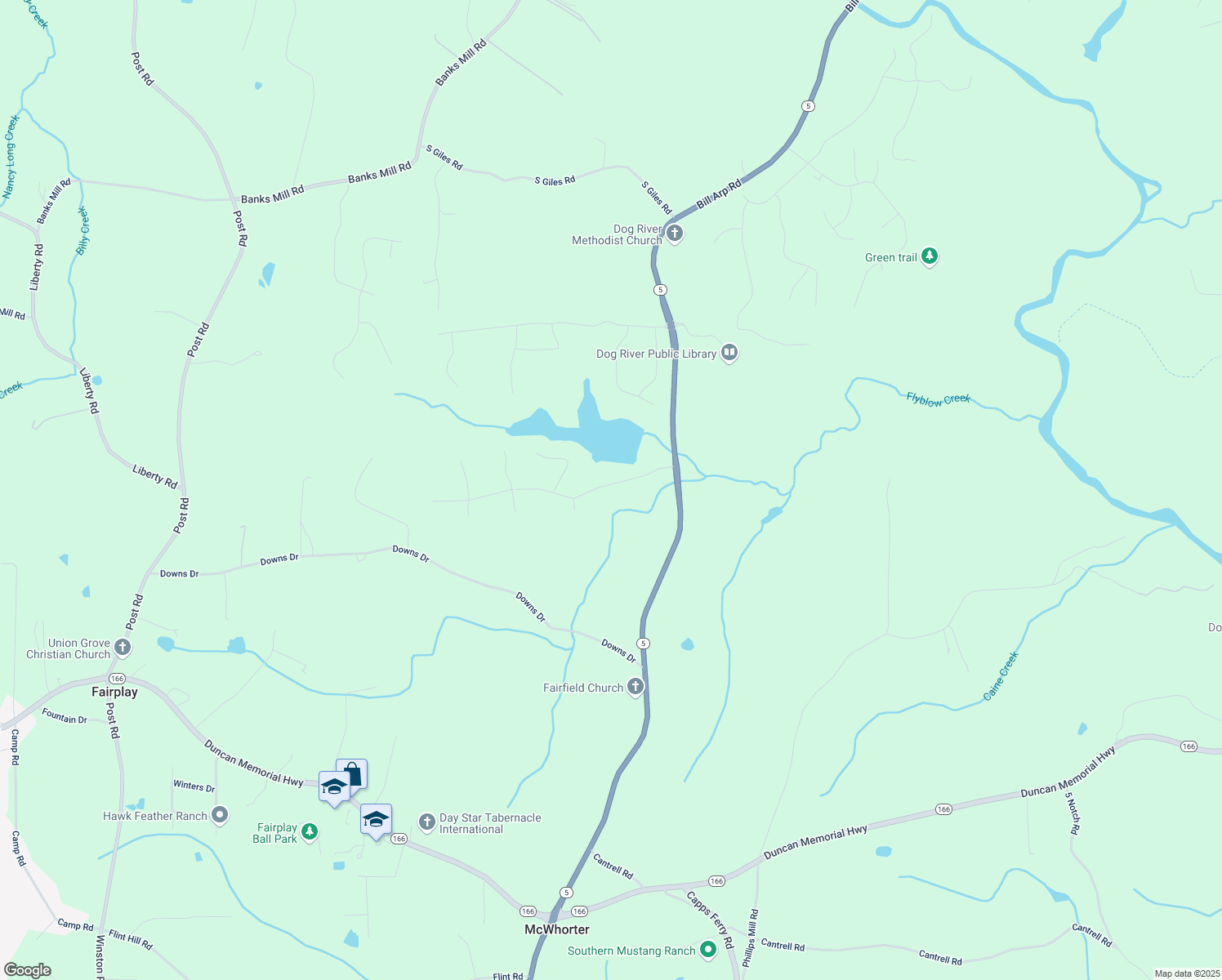 map of restaurants, bars, coffee shops, grocery stores, and more near 7930 Sweetwater Drive in Douglasville