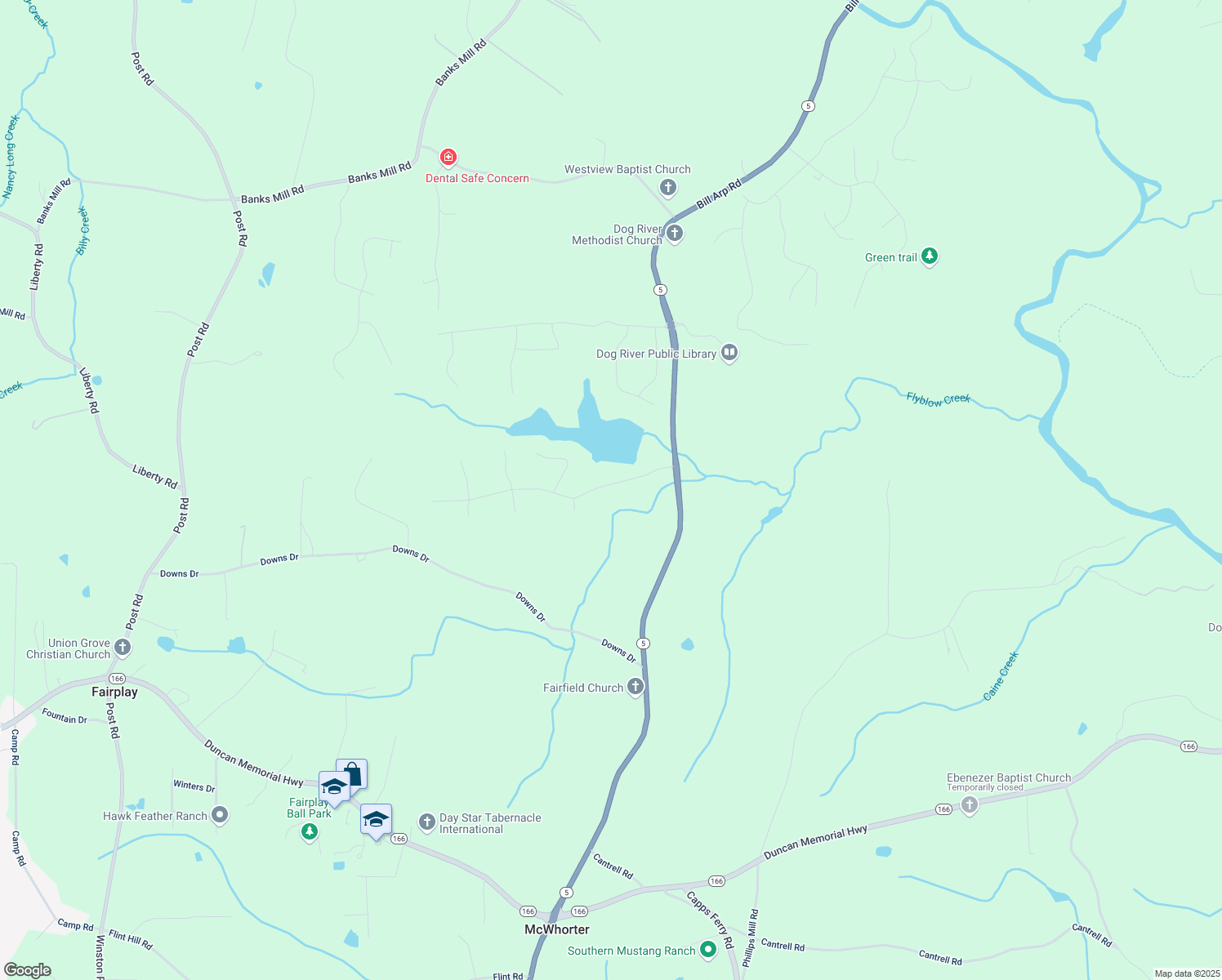 map of restaurants, bars, coffee shops, grocery stores, and more near 7935 Sweetwater Drive in Douglasville